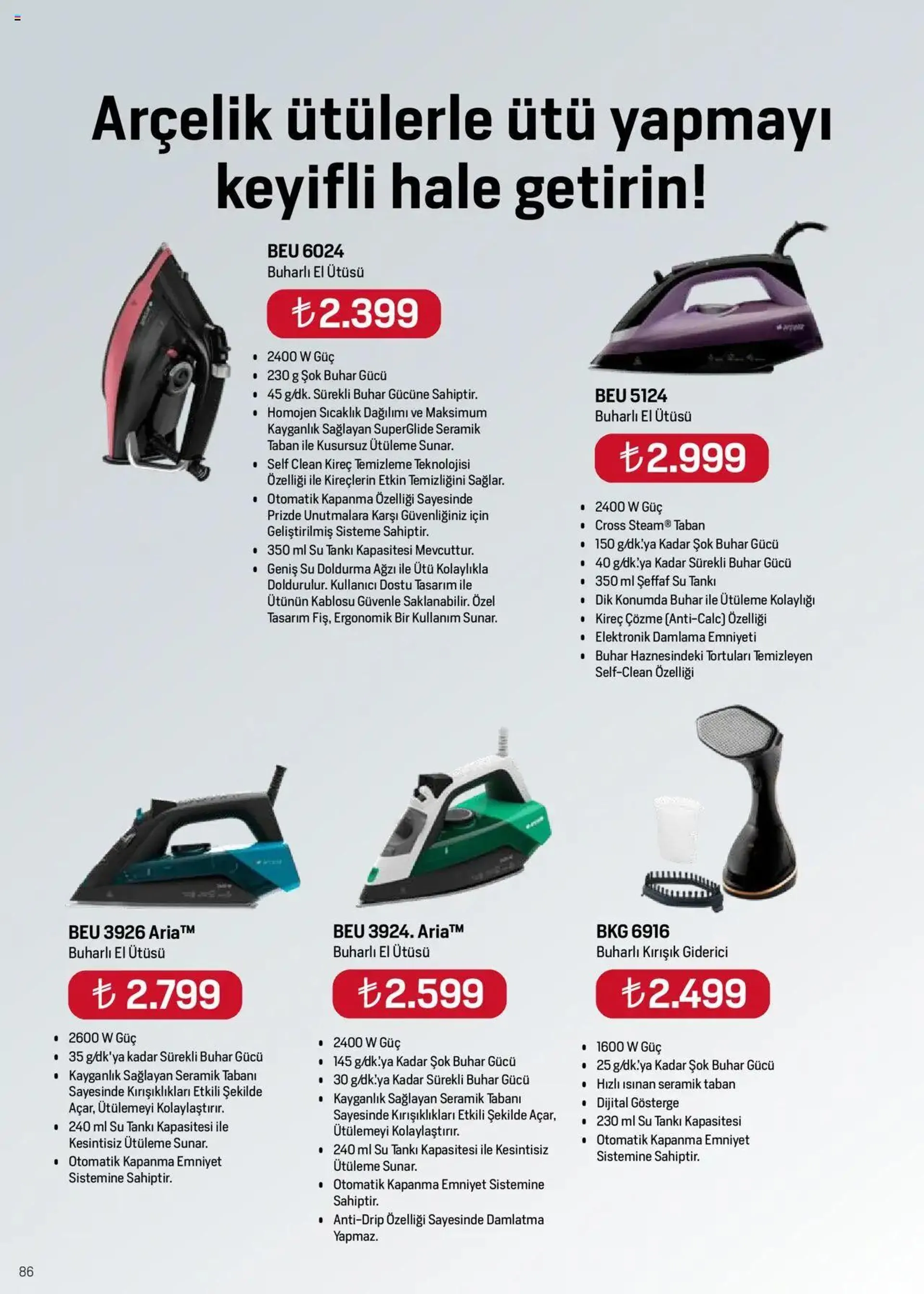 Katalog Arçelik Katalog 1 Ekim - 15 Ekim 2024 - aktüel Sayfa 84