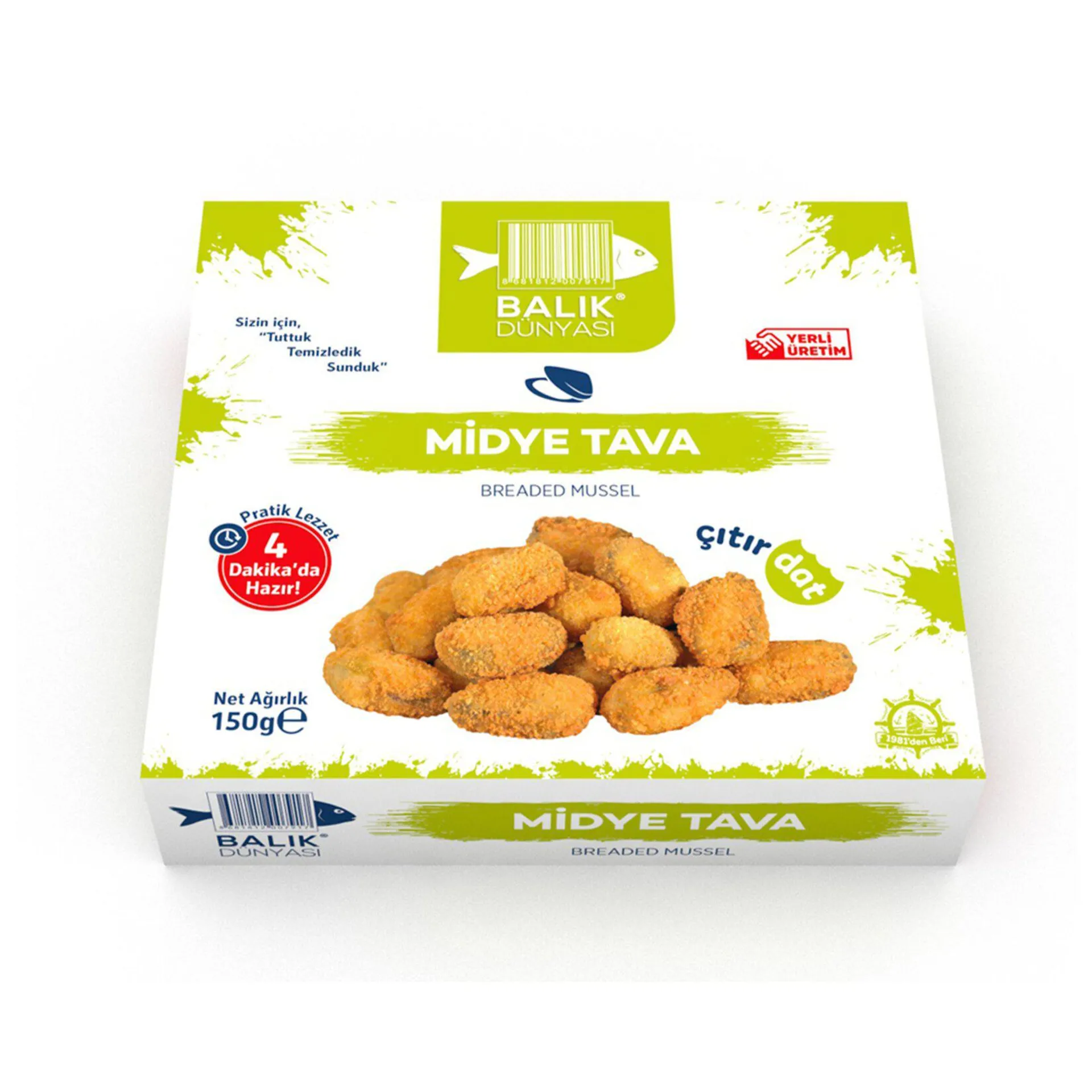 Balık Dünyası Dondurulmuş Midye Tava 150G