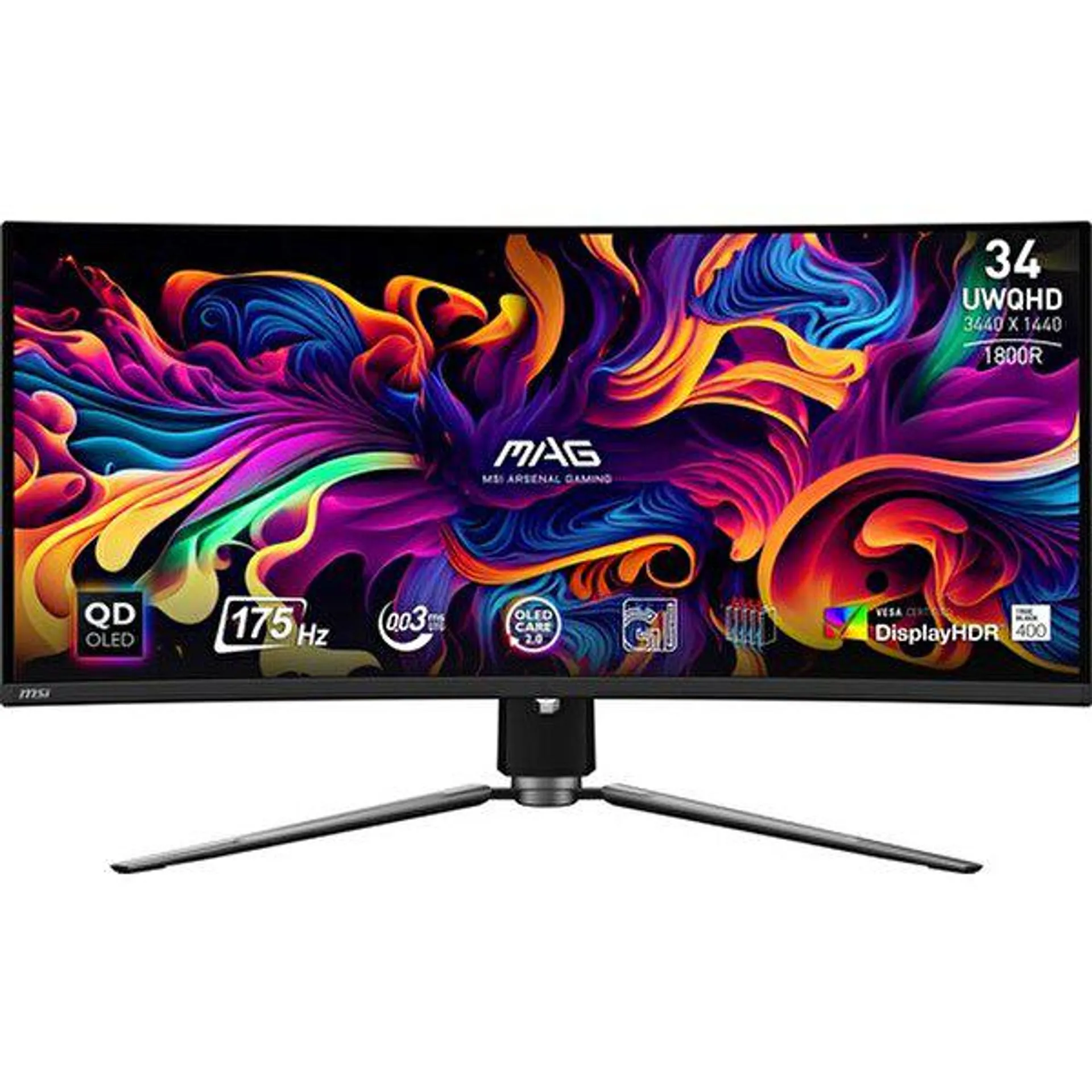 MAG 341CQP 34.18" 0.03 MS 175 Hz GTG Curved Adaptive-Sync QD-OLED UWQHD Oyuncu Monitörü