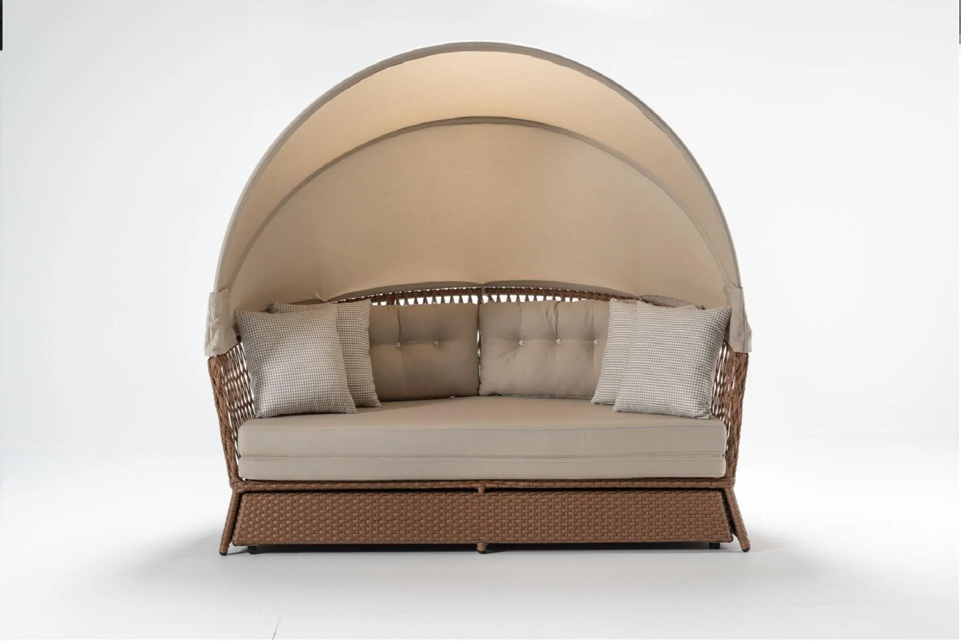 Daybed Üçlü Bahçe Koltuğu, Krem