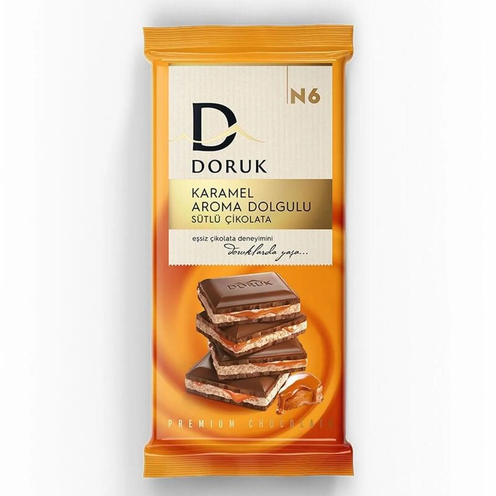 Doruk Karamel Aroma Dolgulu Sütlü Çikolata 90 Gr