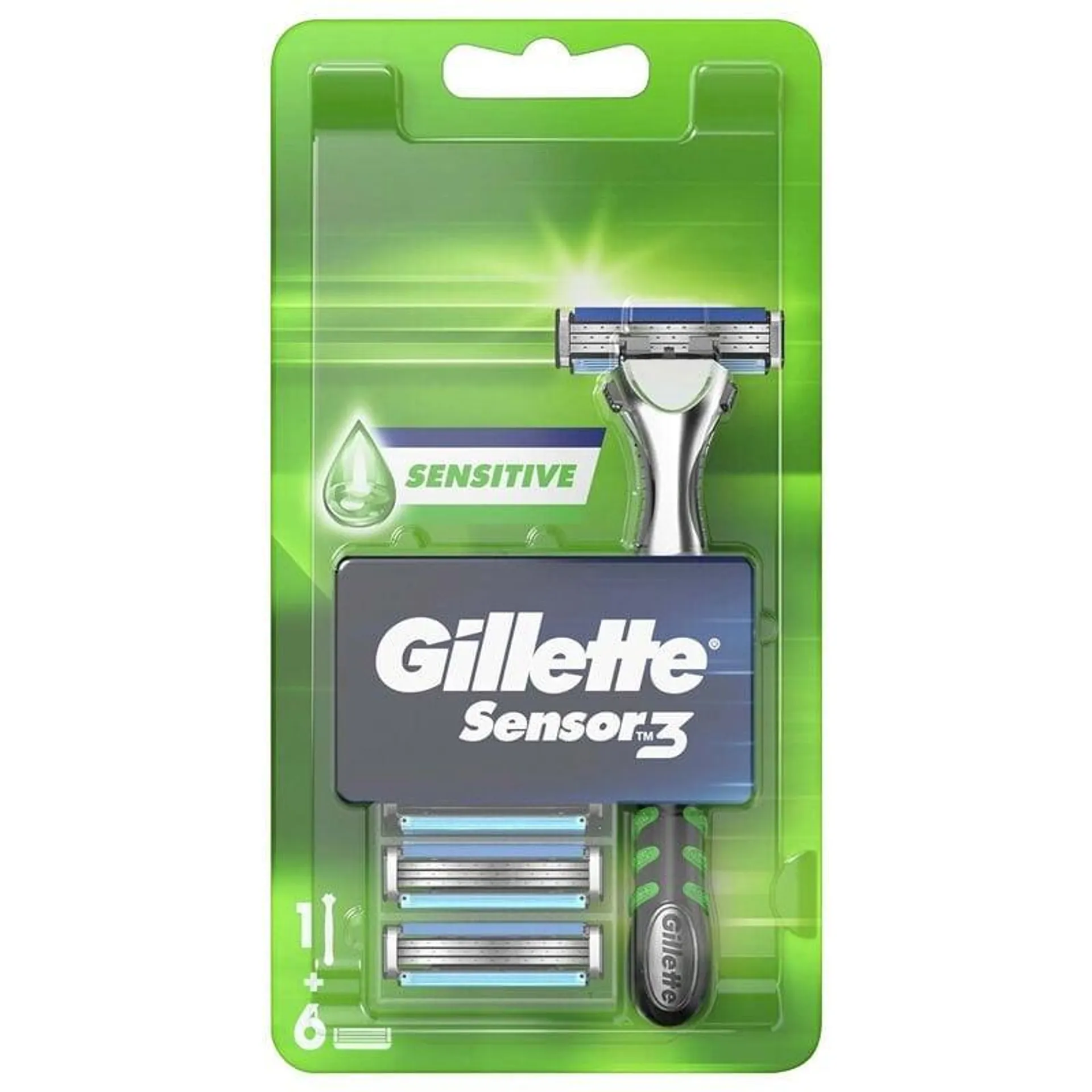 Gillette Sensor 3 Sensitive Tıraş Makinesi + 6 Yedek Tıraş Bıçağı