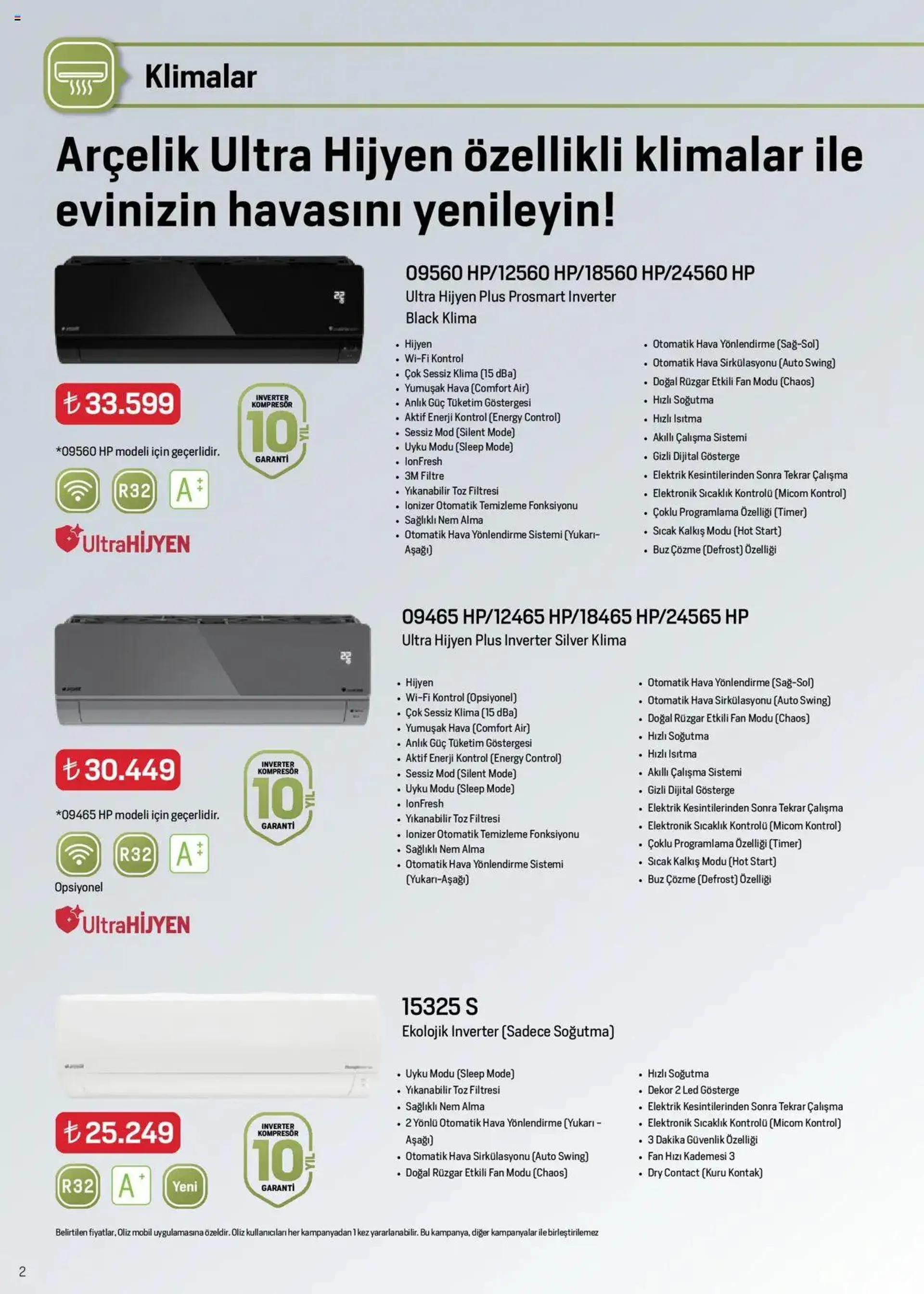 Katalog Arçelik İklimlendirme Kataloğu 1 Eylül - 15 Eylül 2024 - aktüel Sayfa 2