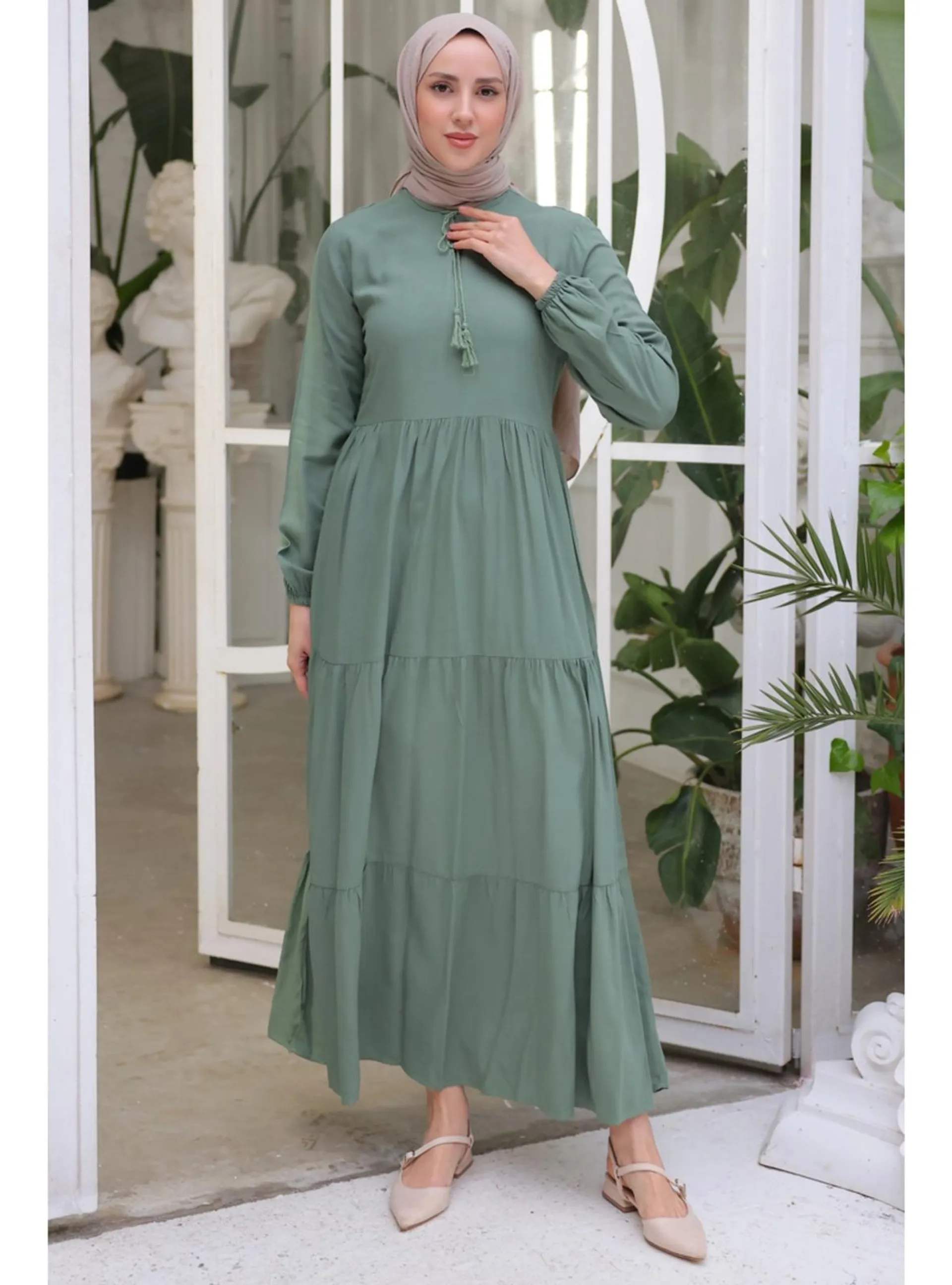 Green Almon - Modest Dress