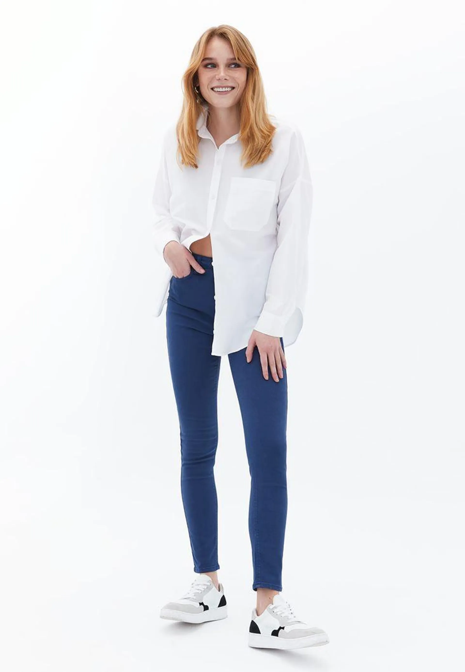 Mavi Yüksek Bel Skinny-Fit Pantolon ( TENCEL™ )