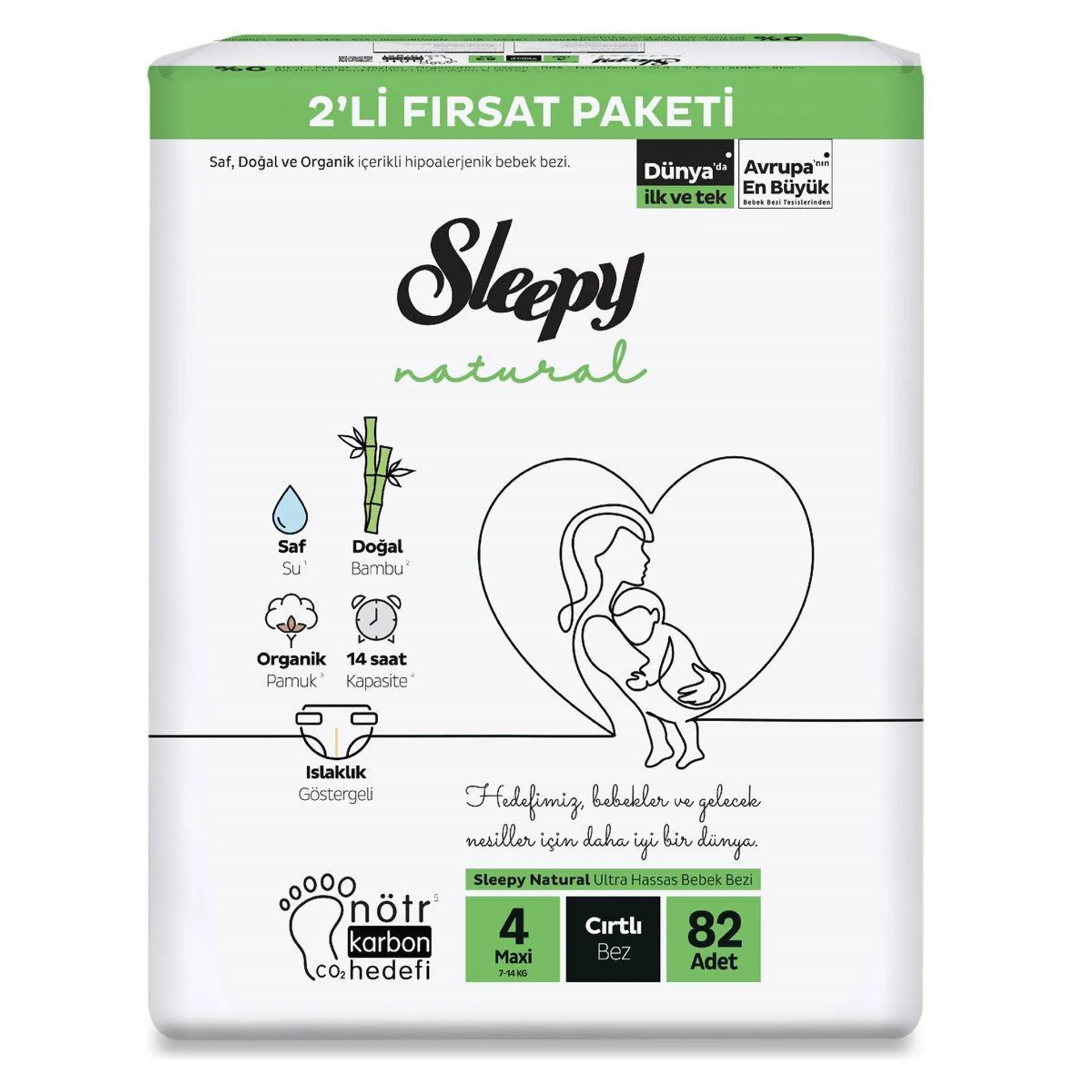 Sleepy Natural 2 Li Fırsat Maxi 82 Li