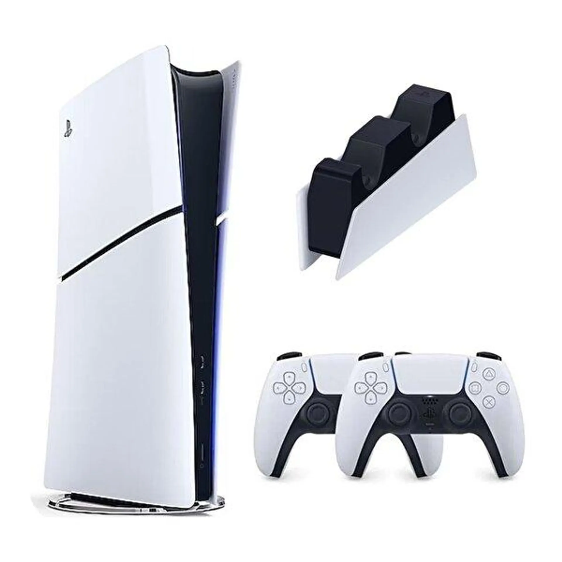 Playstation 5 Slim Dijital - 2. Dualsense Ps5 Kol - Şarj İstasyonlu Oyun Konsolu (İthalatçı Garantili)