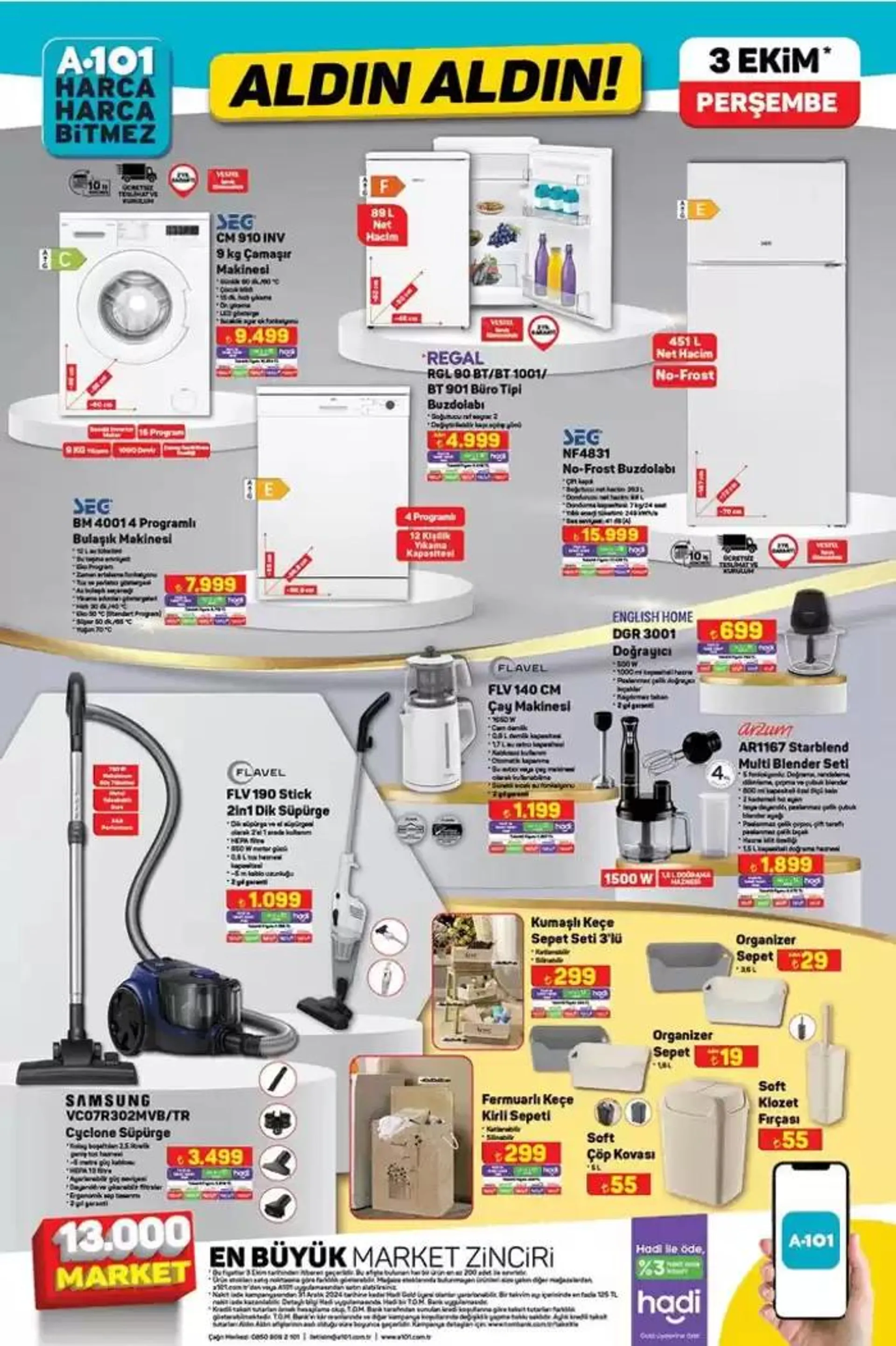 Katalog A101 3 Ekim Aldın Aldın Kataloğu 29 Eylül - 13 Ekim 2024 - aktüel Sayfa 2