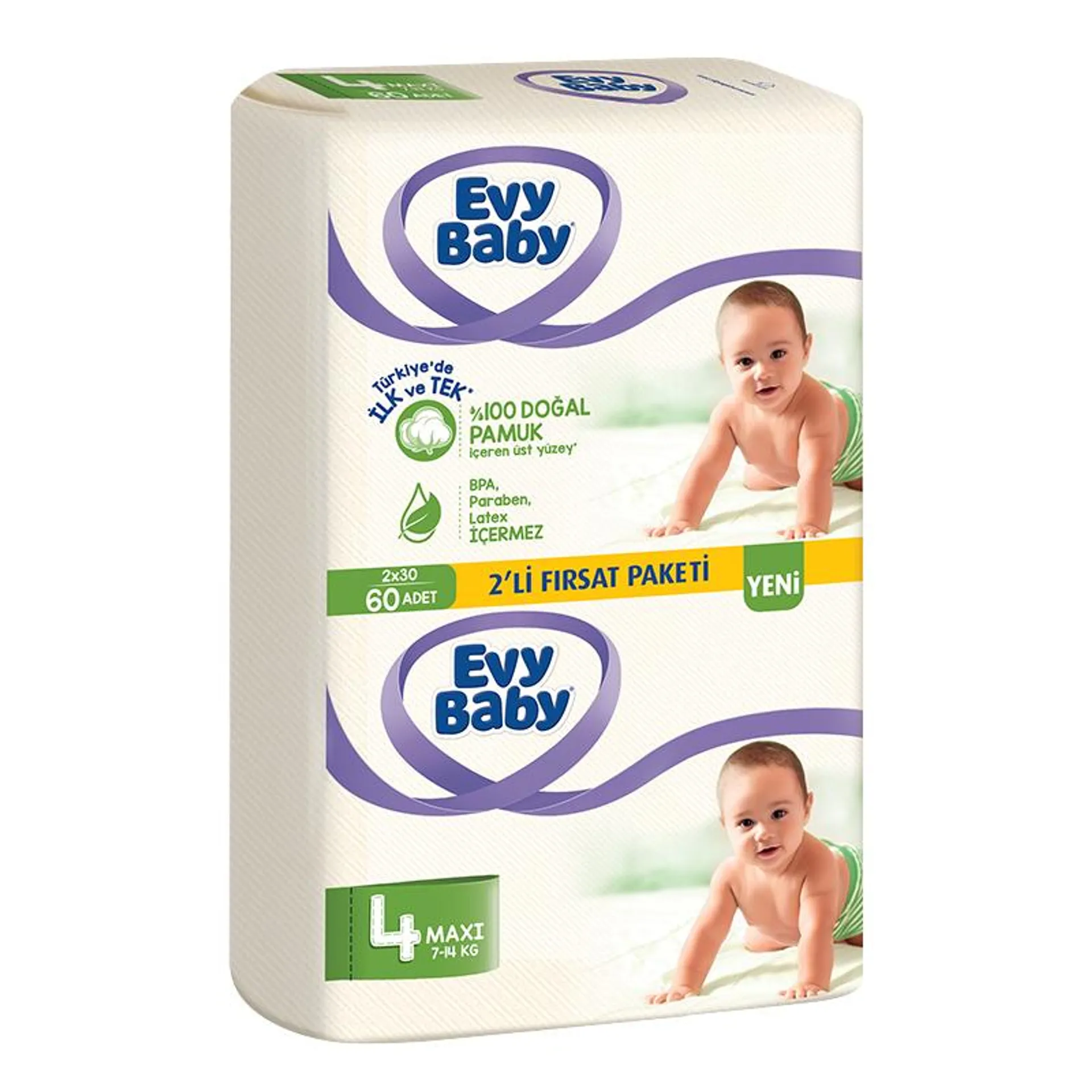 Evy Baby 2 Lı Paket Max 54 Lü