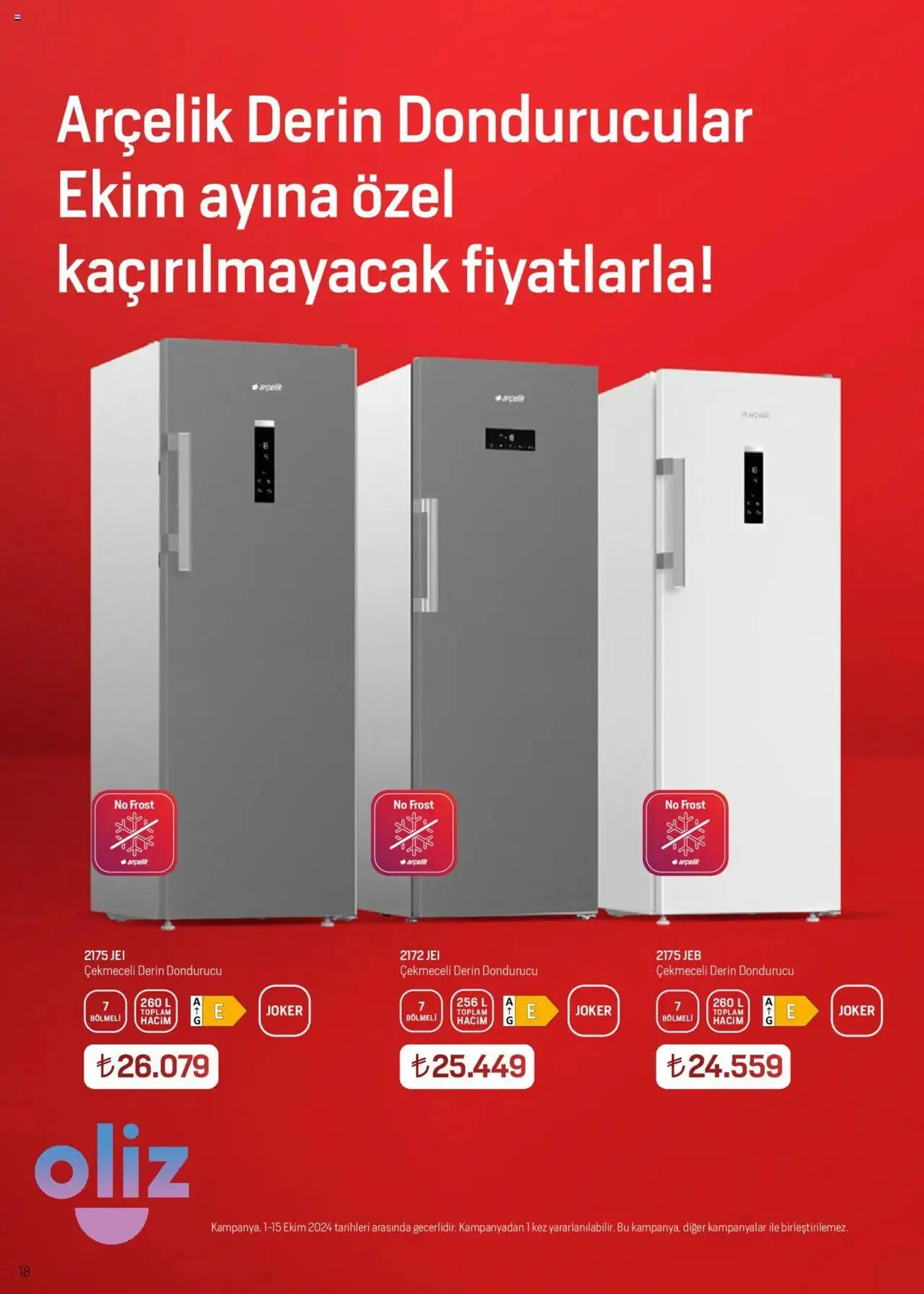 Katalog Arçelik Katalog 1 Ekim - 15 Ekim 2024 - aktüel Sayfa 18