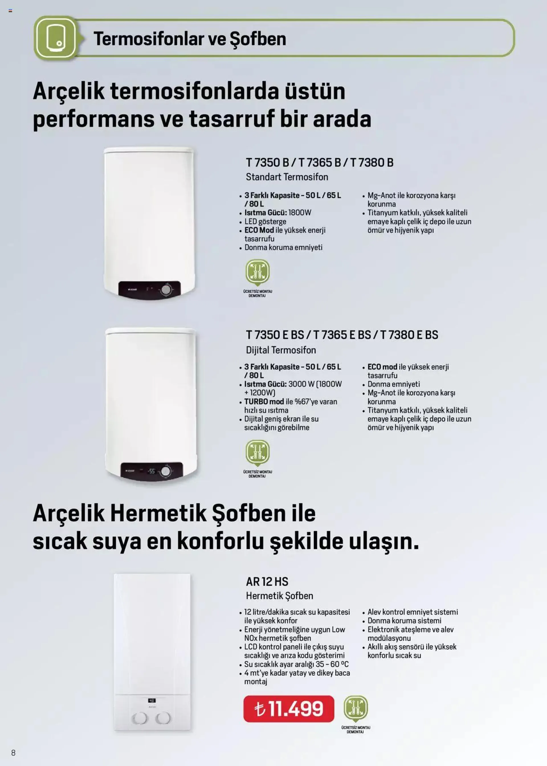 Katalog Arçelik İklimlendirme Kataloğu 16 Aralık - 31 Aralık 2023 - aktüel Sayfa 8