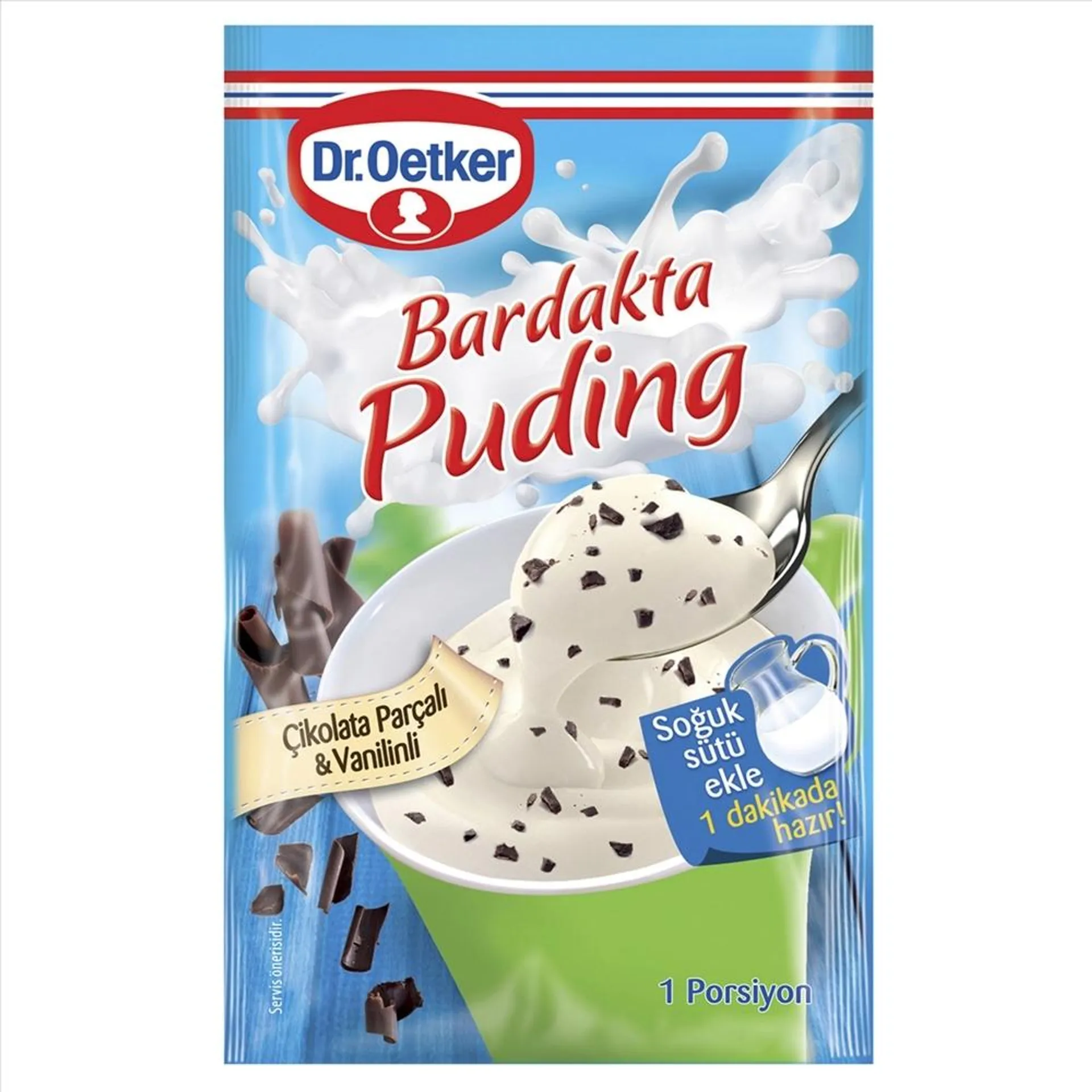 Dr.Oetker Bardakta Puding Çikolata Parçacıklı Vanilin 34 g