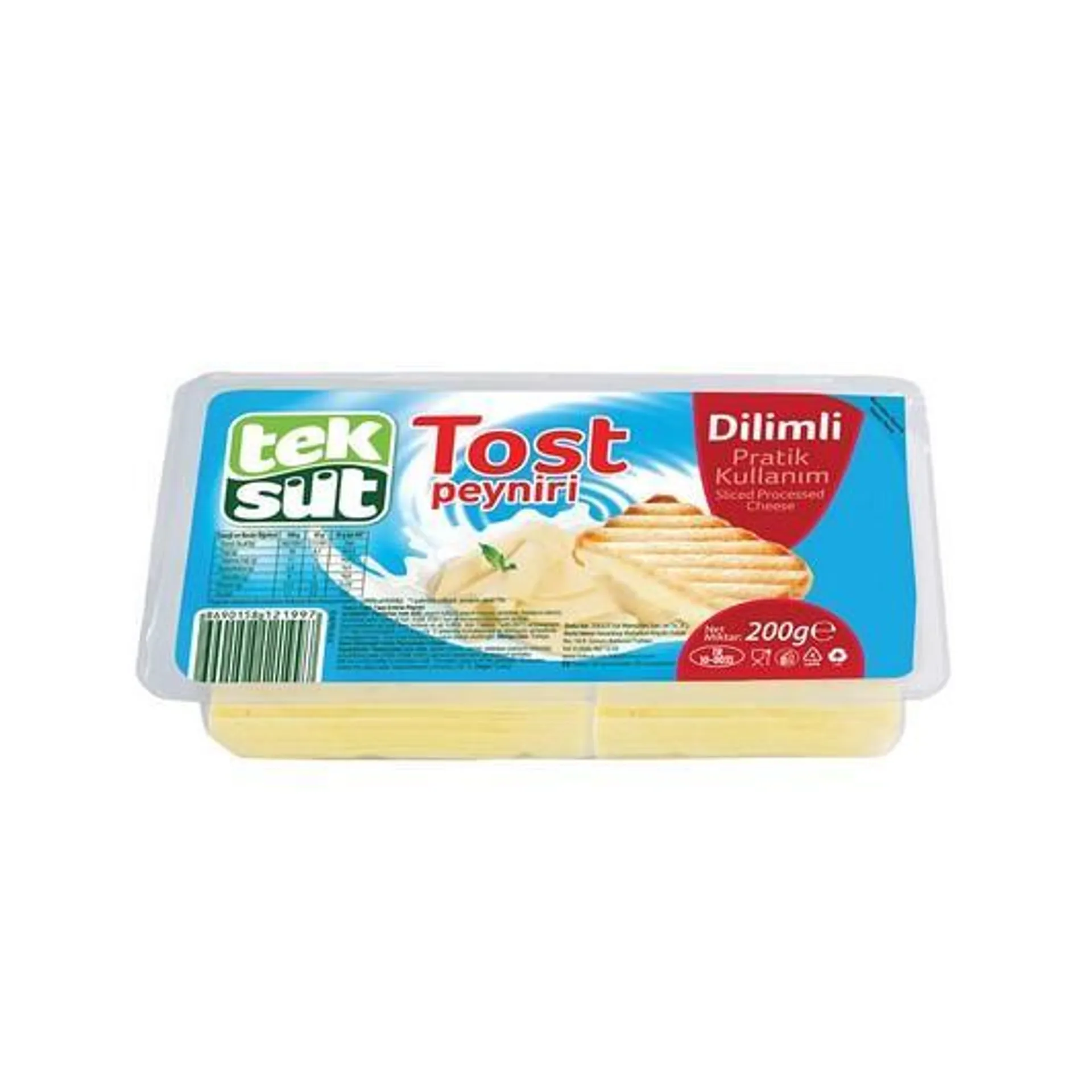 Teksüt Dilimli Tost Peyniri 200 gr