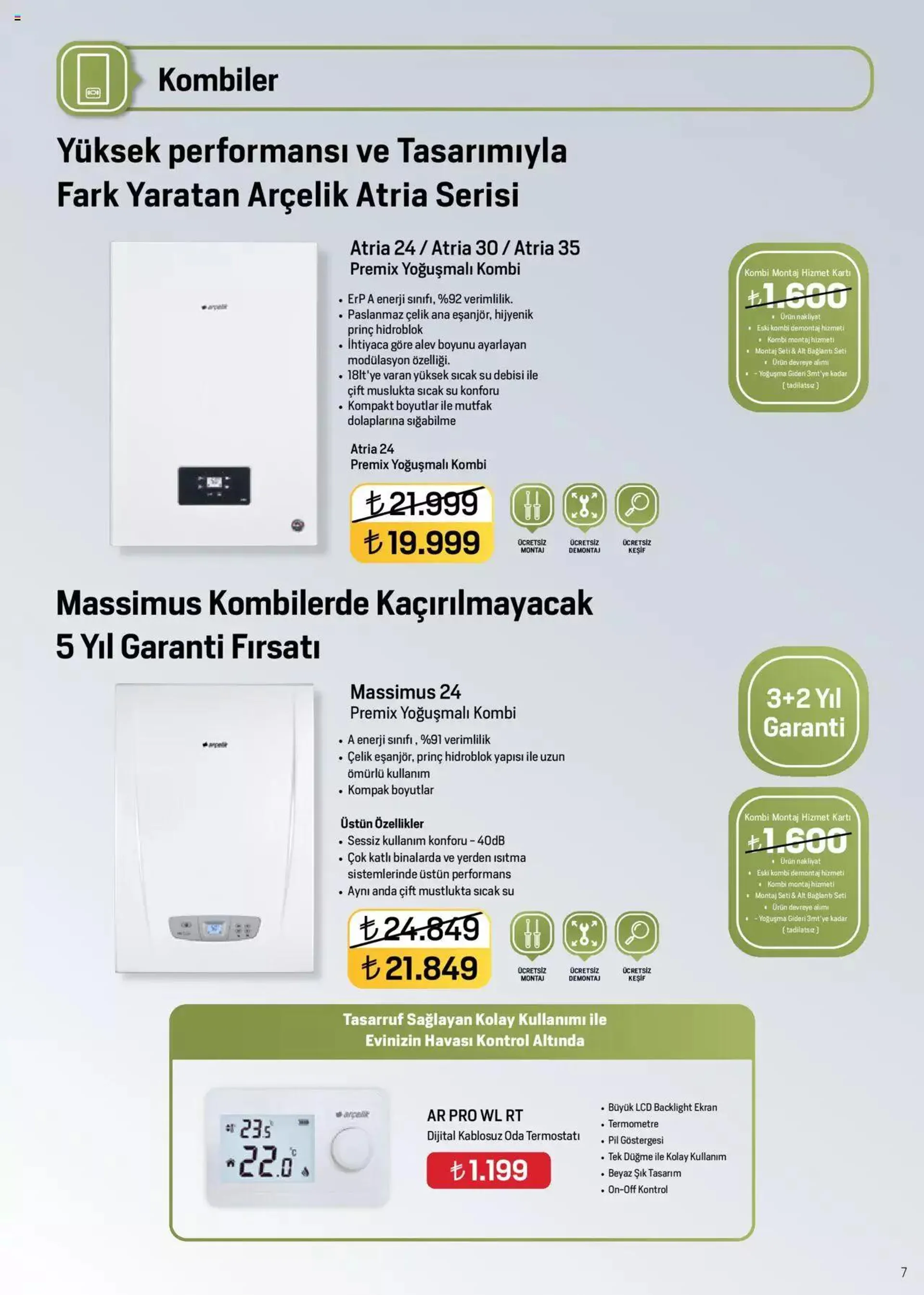 Katalog Arçelik İklimlendirme Kataloğu 16 Aralık - 31 Aralık 2023 - aktüel Sayfa 7