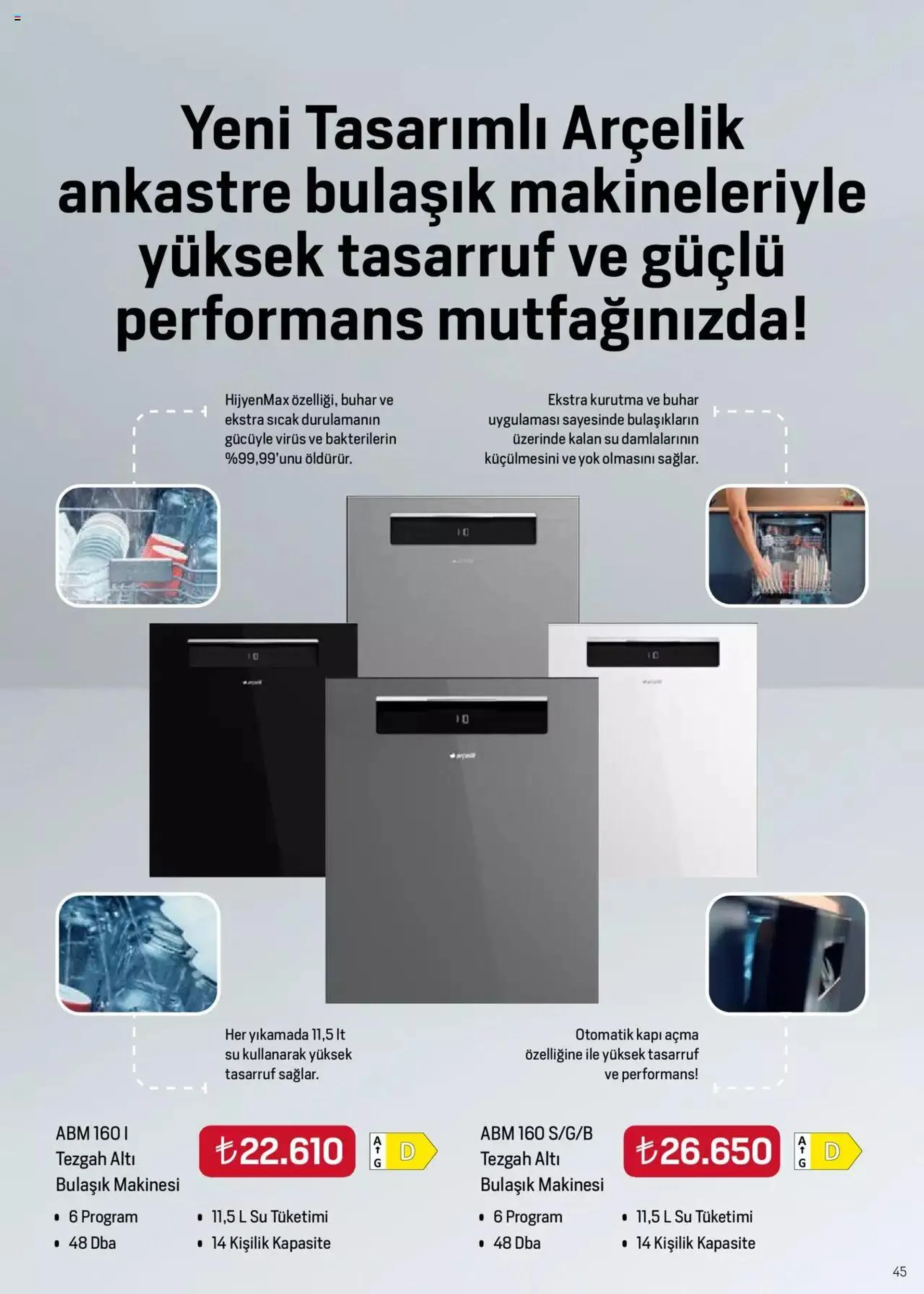 Katalog Arçelik Genel Kataloğu 16 Mayıs - 31 Aralık 2024 - aktüel Sayfa 45