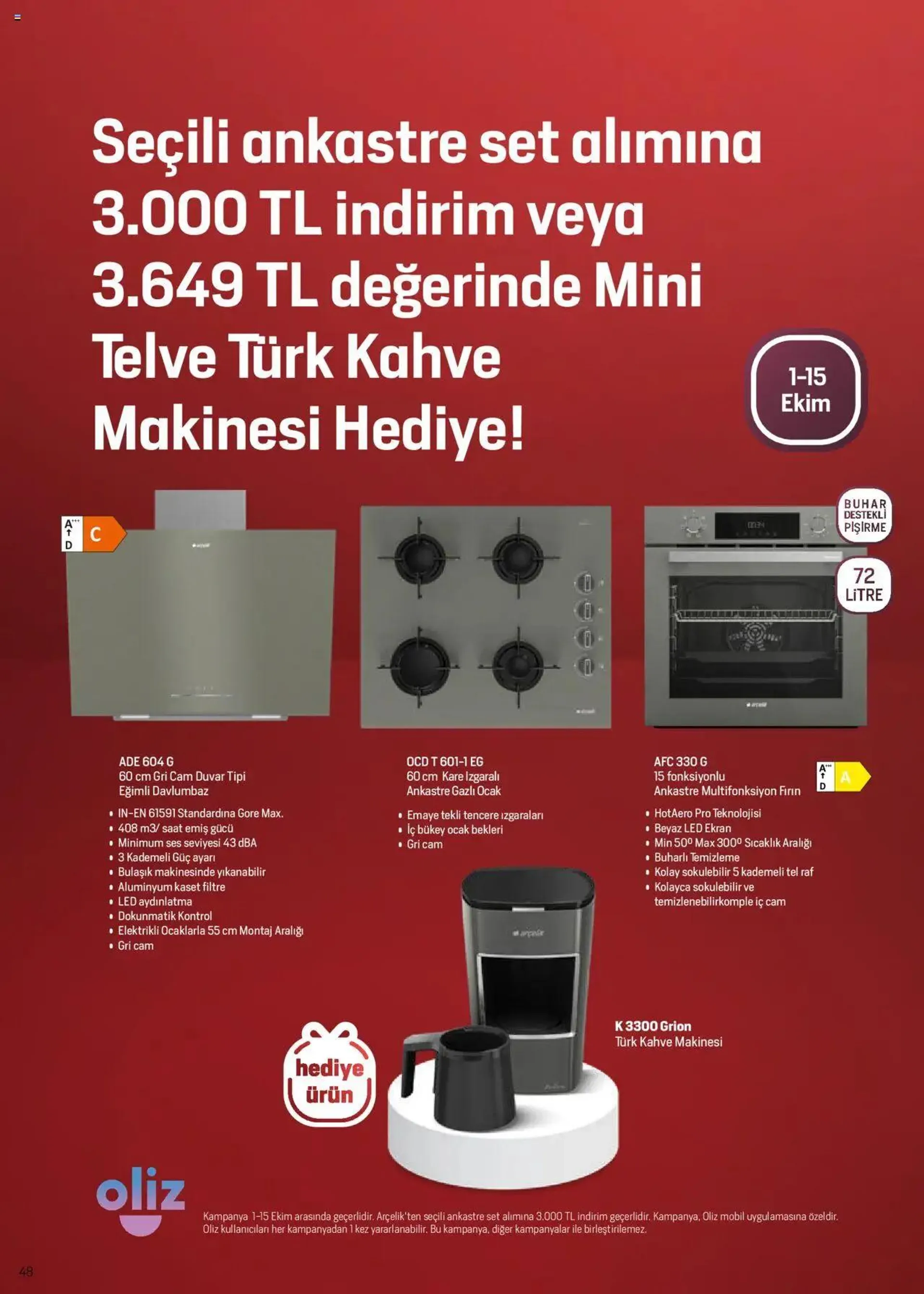 Katalog Arçelik Katalog 1 Ekim - 15 Ekim 2024 - aktüel Sayfa 47