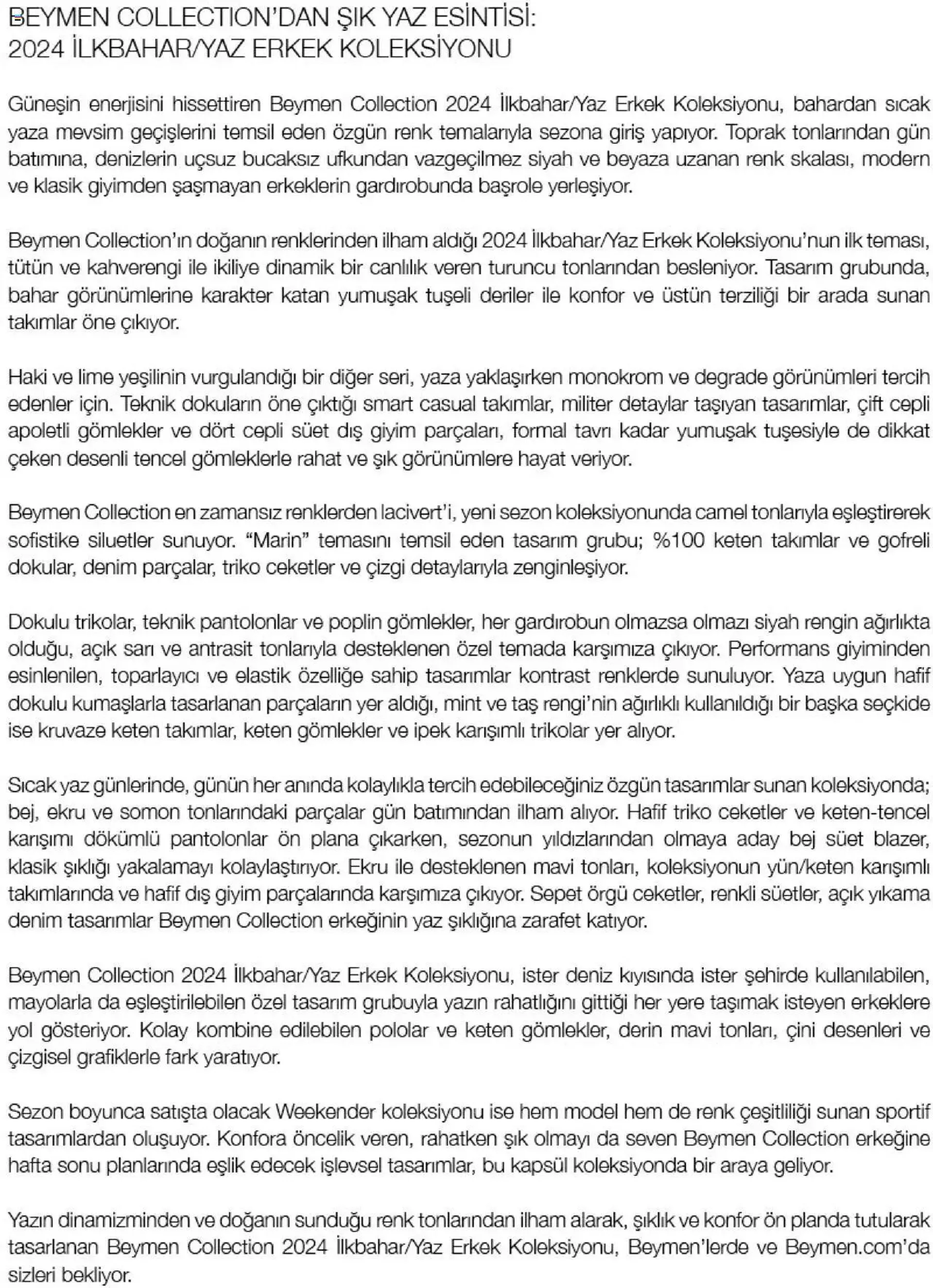 Beymen Katalog İlkbahar/Yaz 2024 Erkek - 28 Mart 3 Nisan 2024 - Page 2