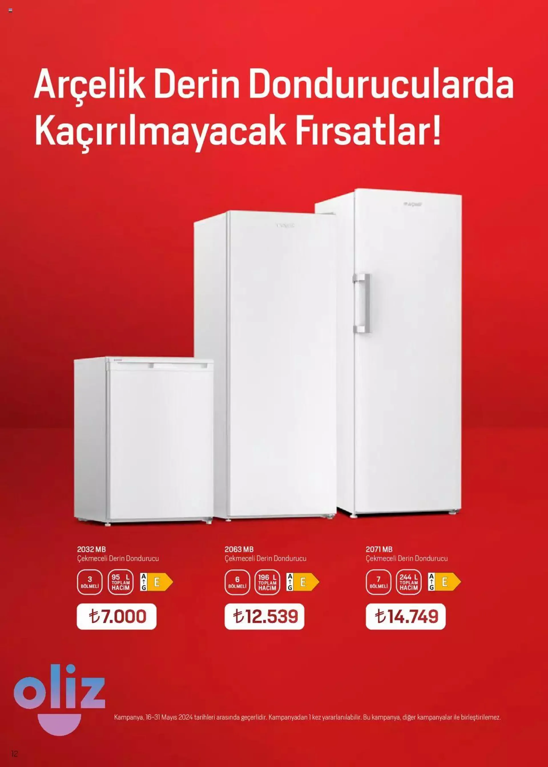 Katalog Arçelik Genel Kataloğu 16 Mayıs - 31 Aralık 2024 - aktüel Sayfa 12