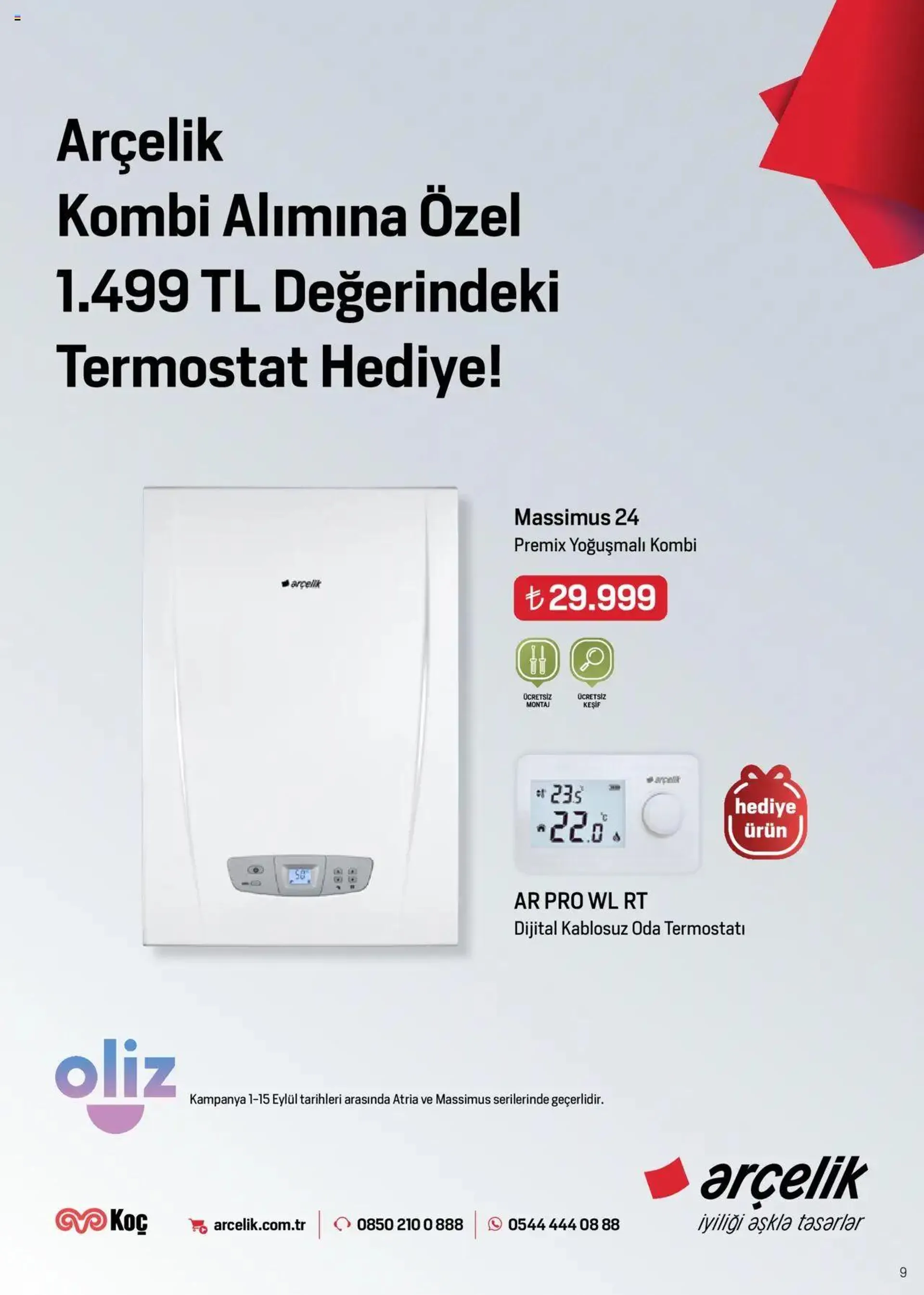 Katalog Arçelik İklimlendirme Kataloğu 1 Eylül - 15 Eylül 2024 - aktüel Sayfa 9