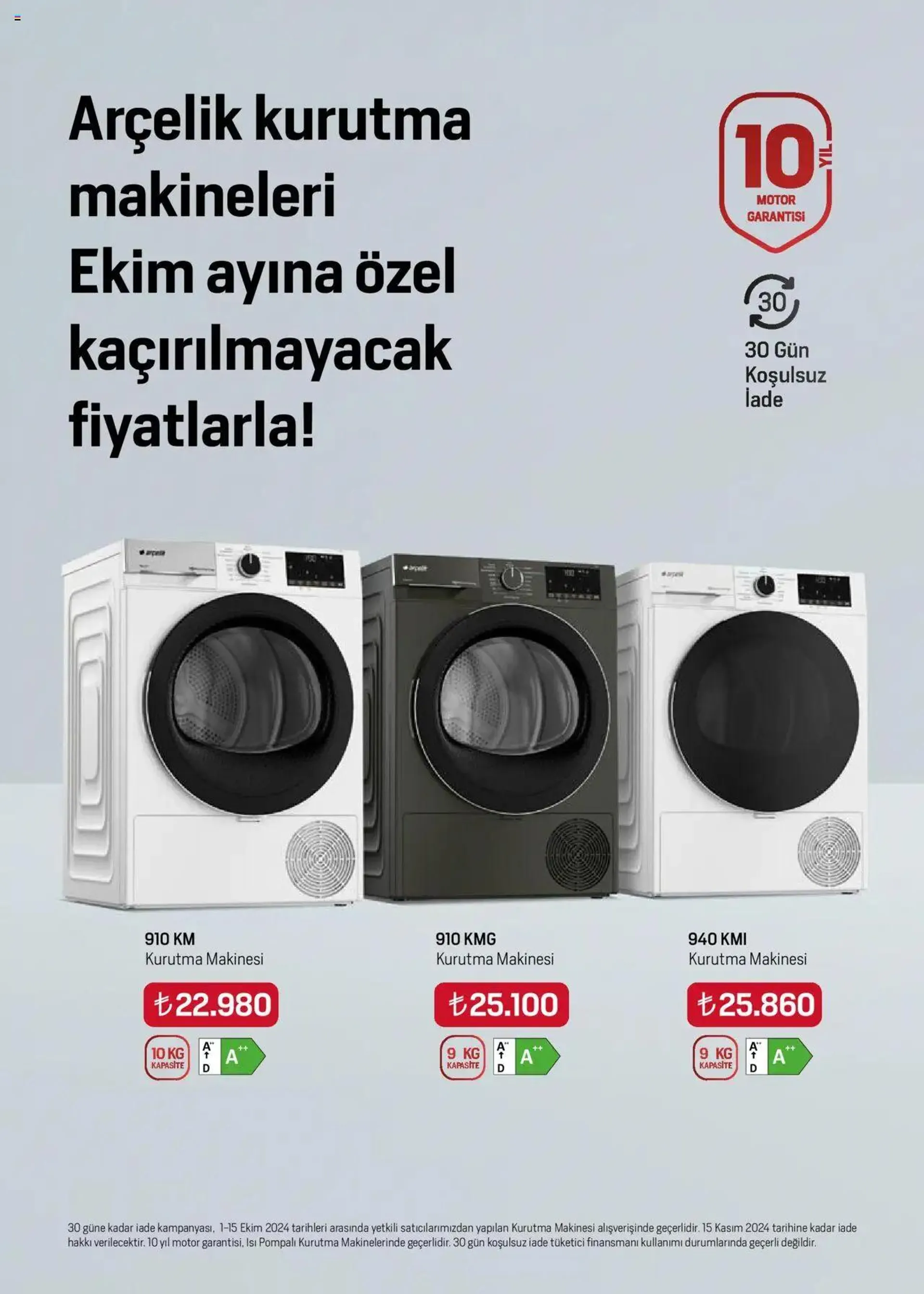 Katalog Arçelik Katalog 1 Ekim - 15 Ekim 2024 - aktüel Sayfa 26