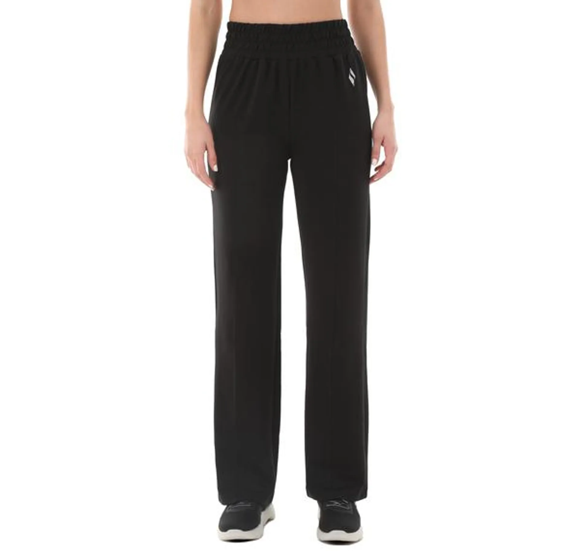Skechers W Soft Touch Shinny Logo Wide Leg Sweatpant Kadın Eşofman Altı Siyah