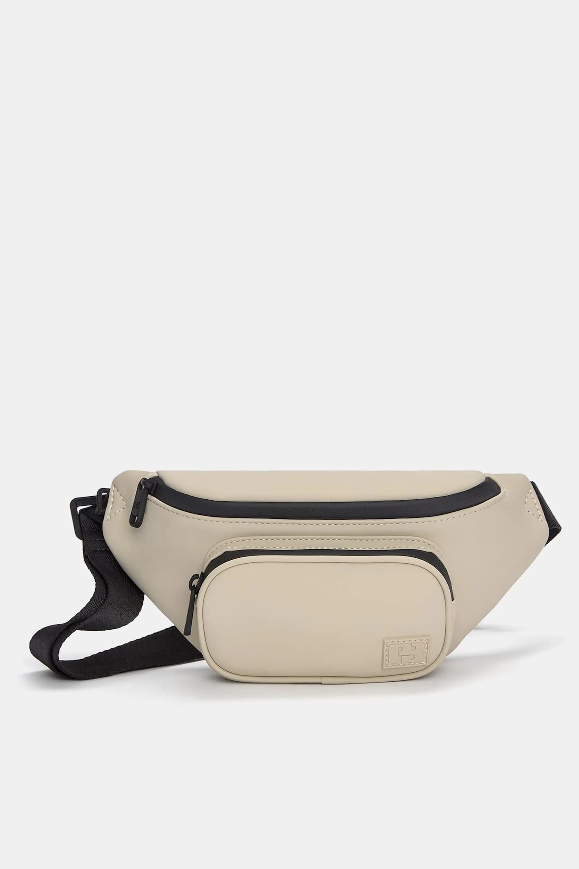 Rubberised belt bag with pocket