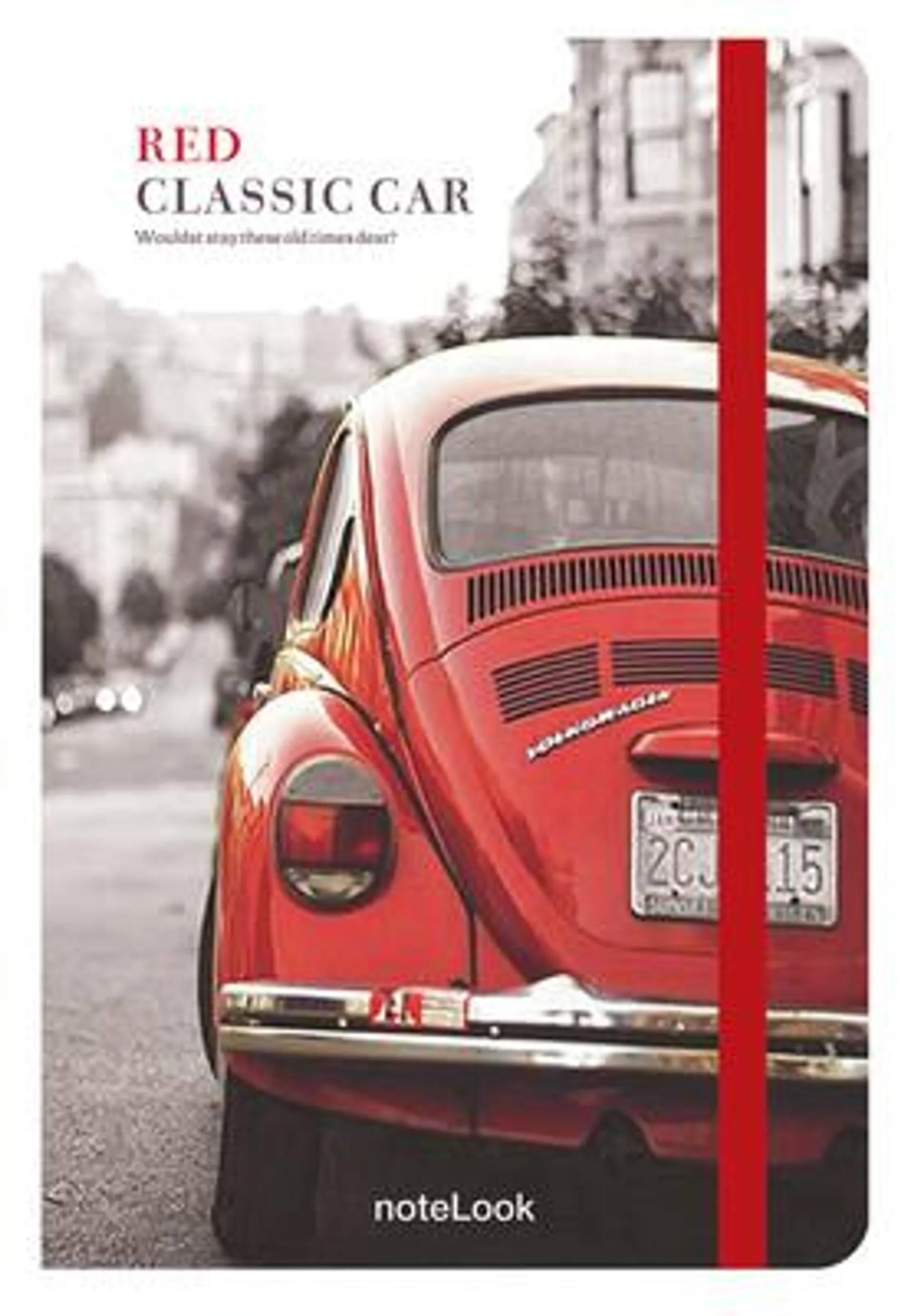 Notelook Red Classic Car A6 Çizgisiz