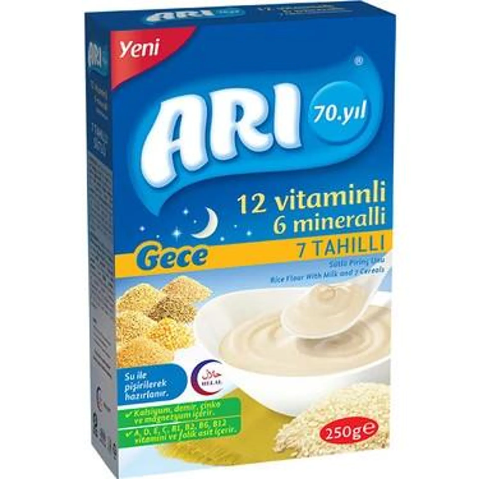 Arı Mama 200 Gr 12 Vit.6 Min.Süt 7 Tah.Pir.Gece