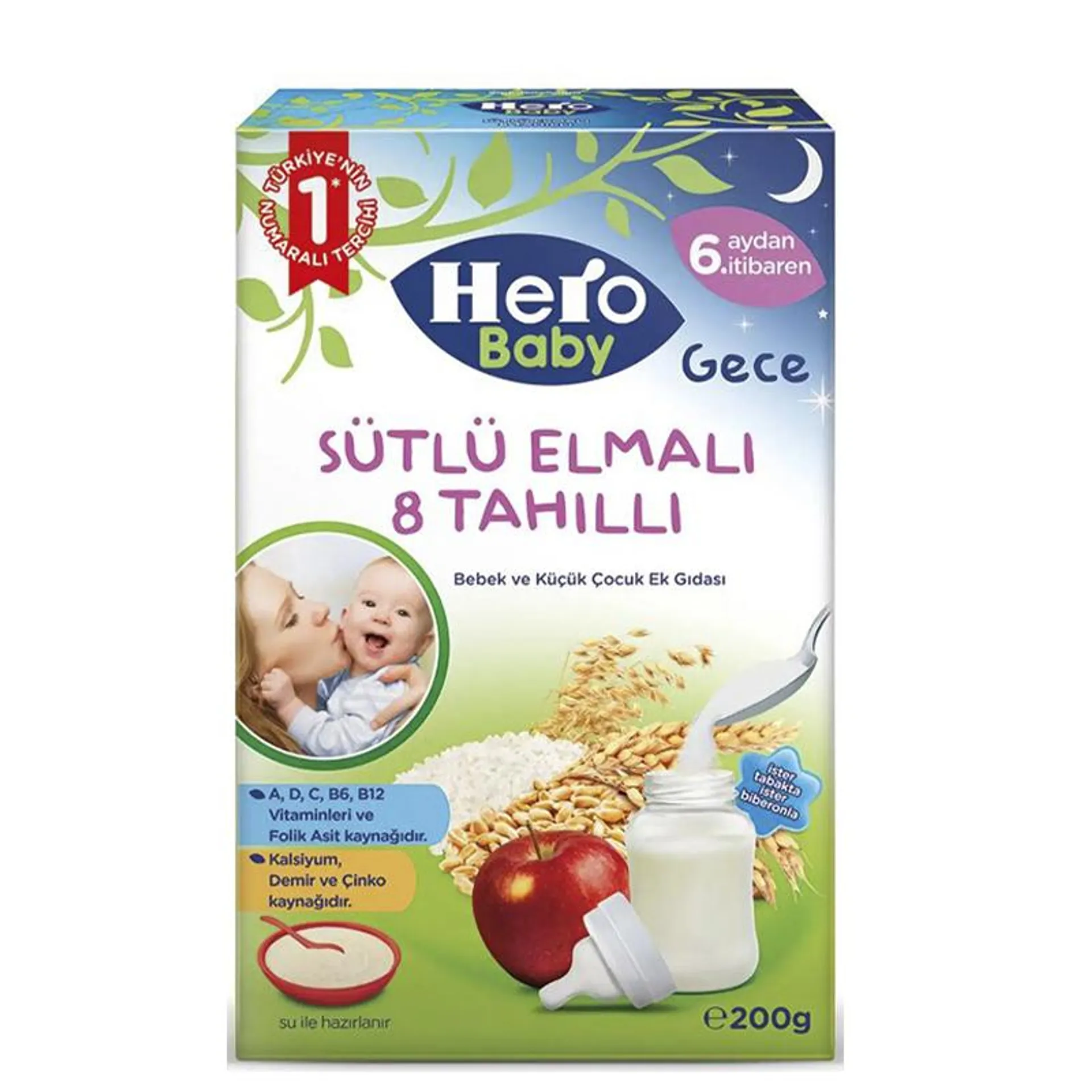 Hero Baby 200 Gr Kaşık Mama Elma 8 Tah. 5991-08