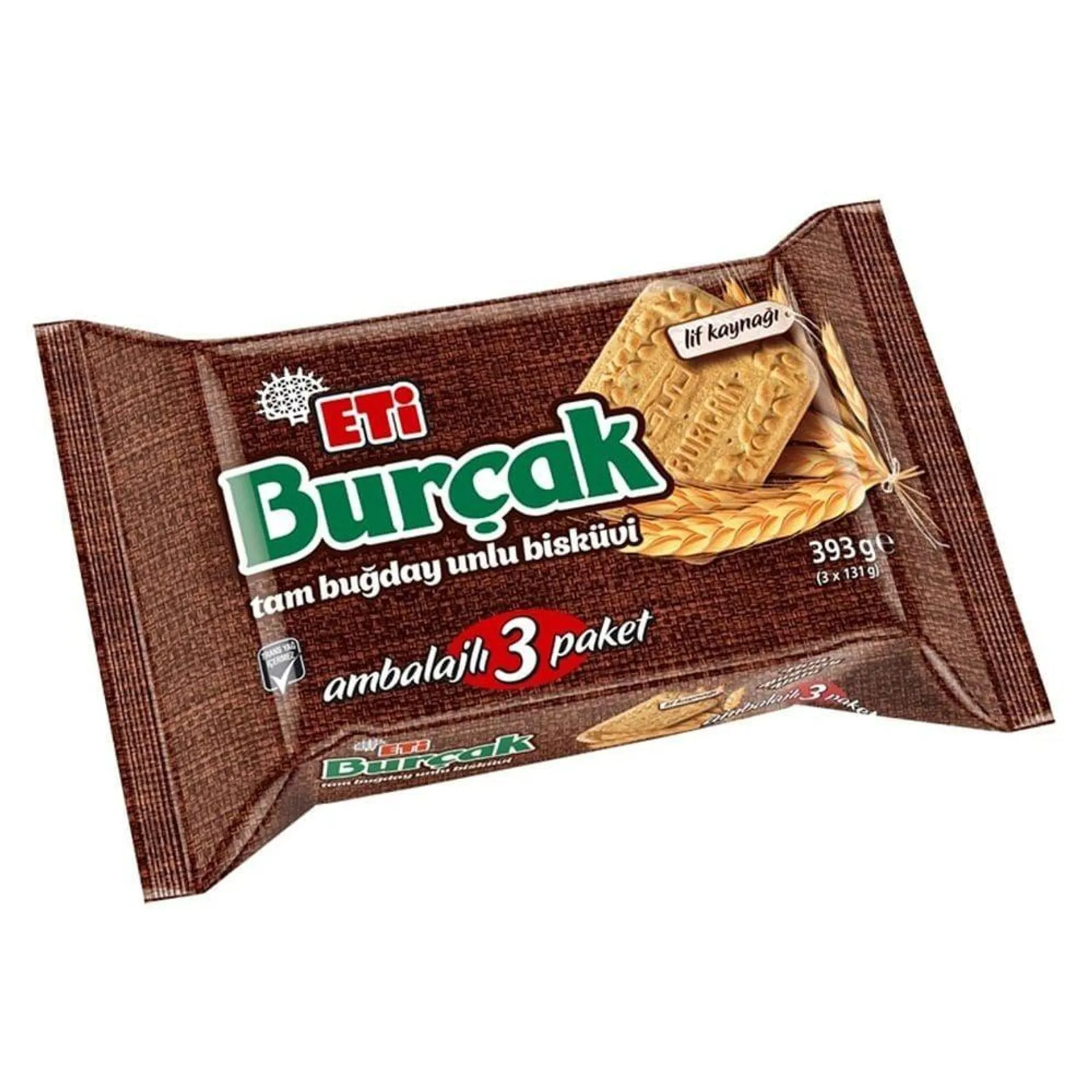 Eti Burçak Bisküvi 3 lü 393 Gr