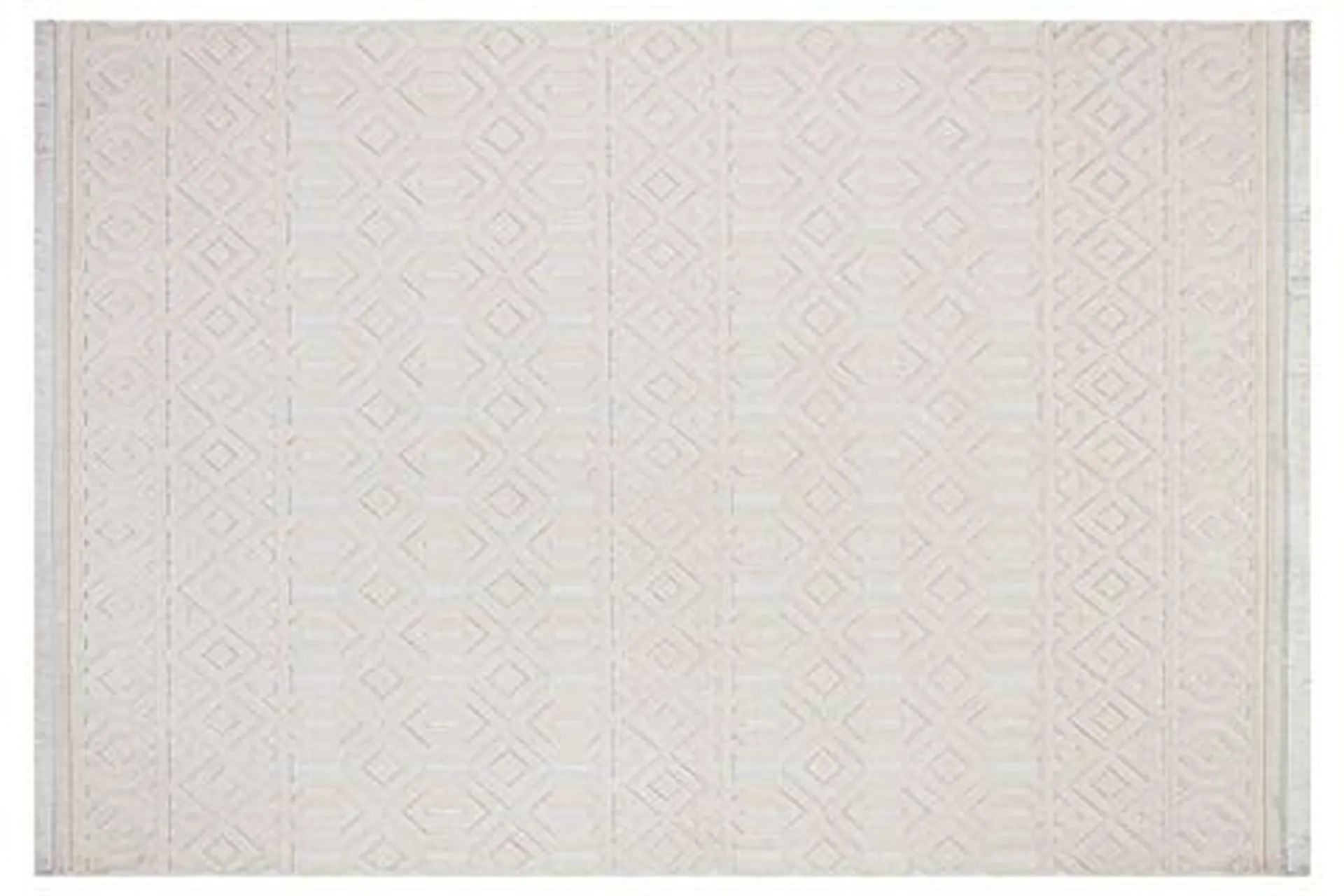 Türkmen Halı Harvey Hr01 Kabartmalı Modern Salon Halısı, Beyaz, 120X180