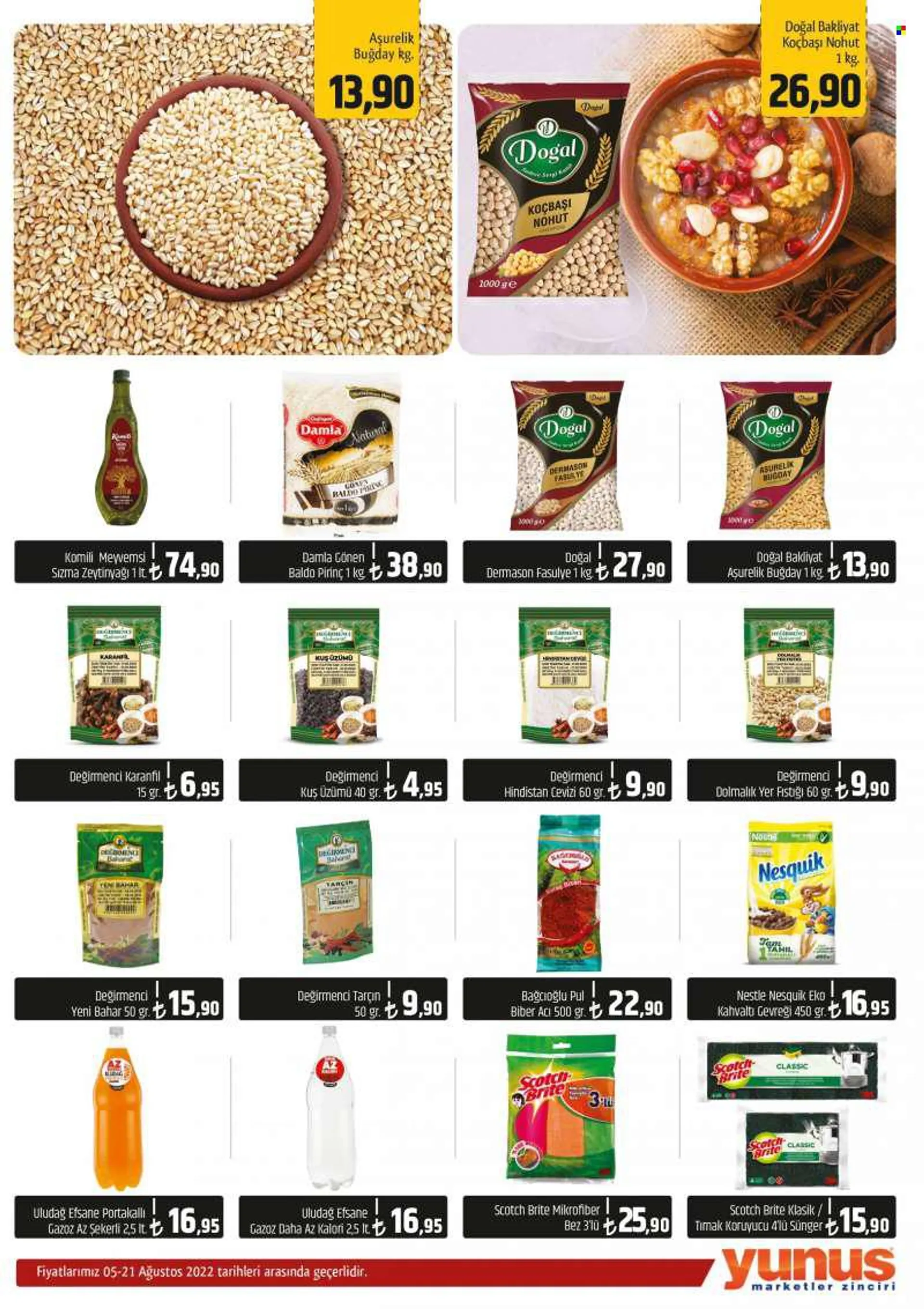 Yunus Market aktüel ürünler, broşür  - 8.5.2022 - 8.21.2022 - Satıştaki ürünler - nesquik, nestle, biber. Sayfa 3.