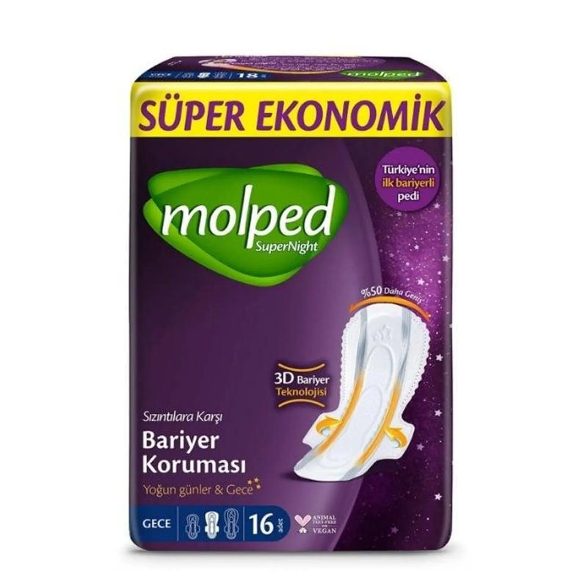 Molped Supernight Gece Hijyenik 16'lı