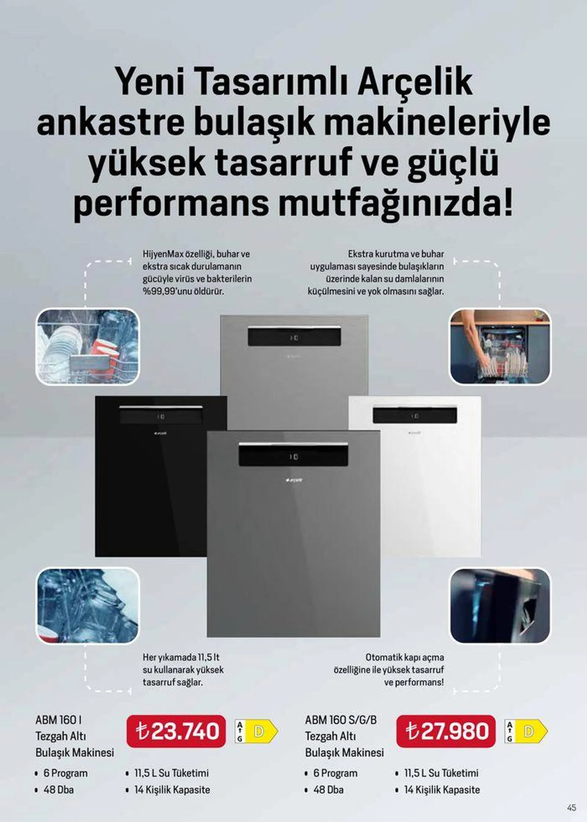 Katalog Arçelik Genel Kataloğu 5 Haziran - 19 Haziran 2024 - aktüel Sayfa 45