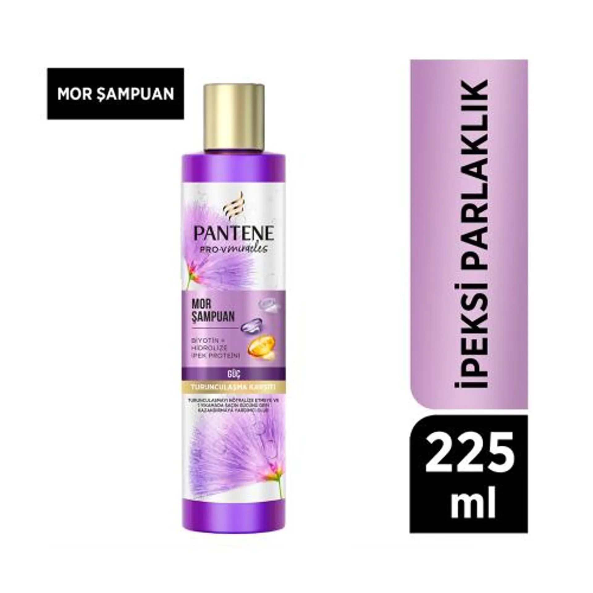 Pantene PRO-V İpeksi Parlaklık Mor Şampuan 225 Ml
