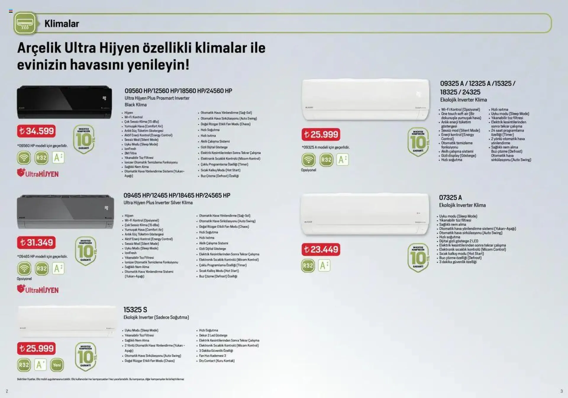 Katalog Arçelik İklimlendirme Kataloğu 1 Ekim - 15 Ekim 2024 - aktüel Sayfa 2