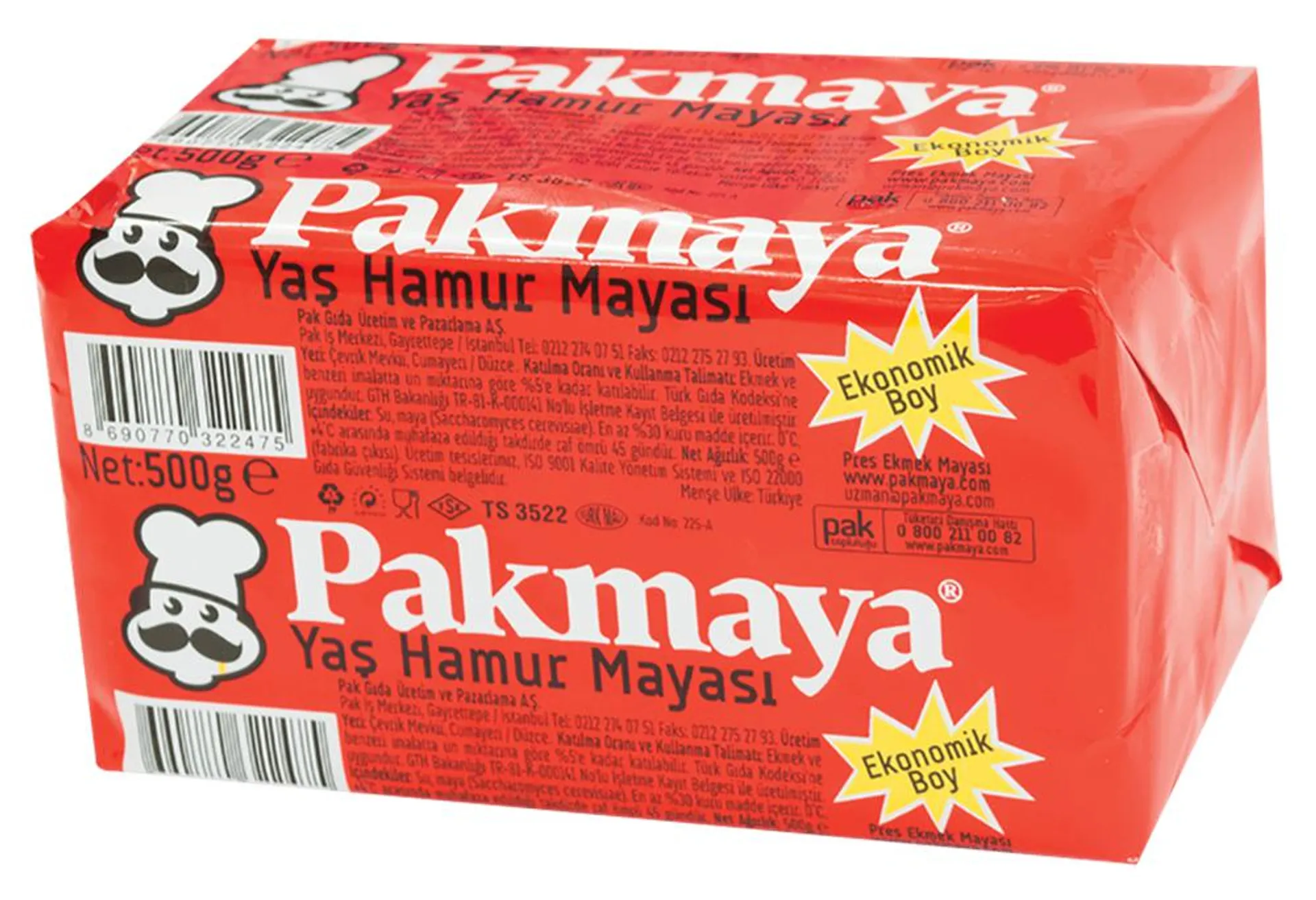 Pakmaya Yaş Hamur Mayası 500 g