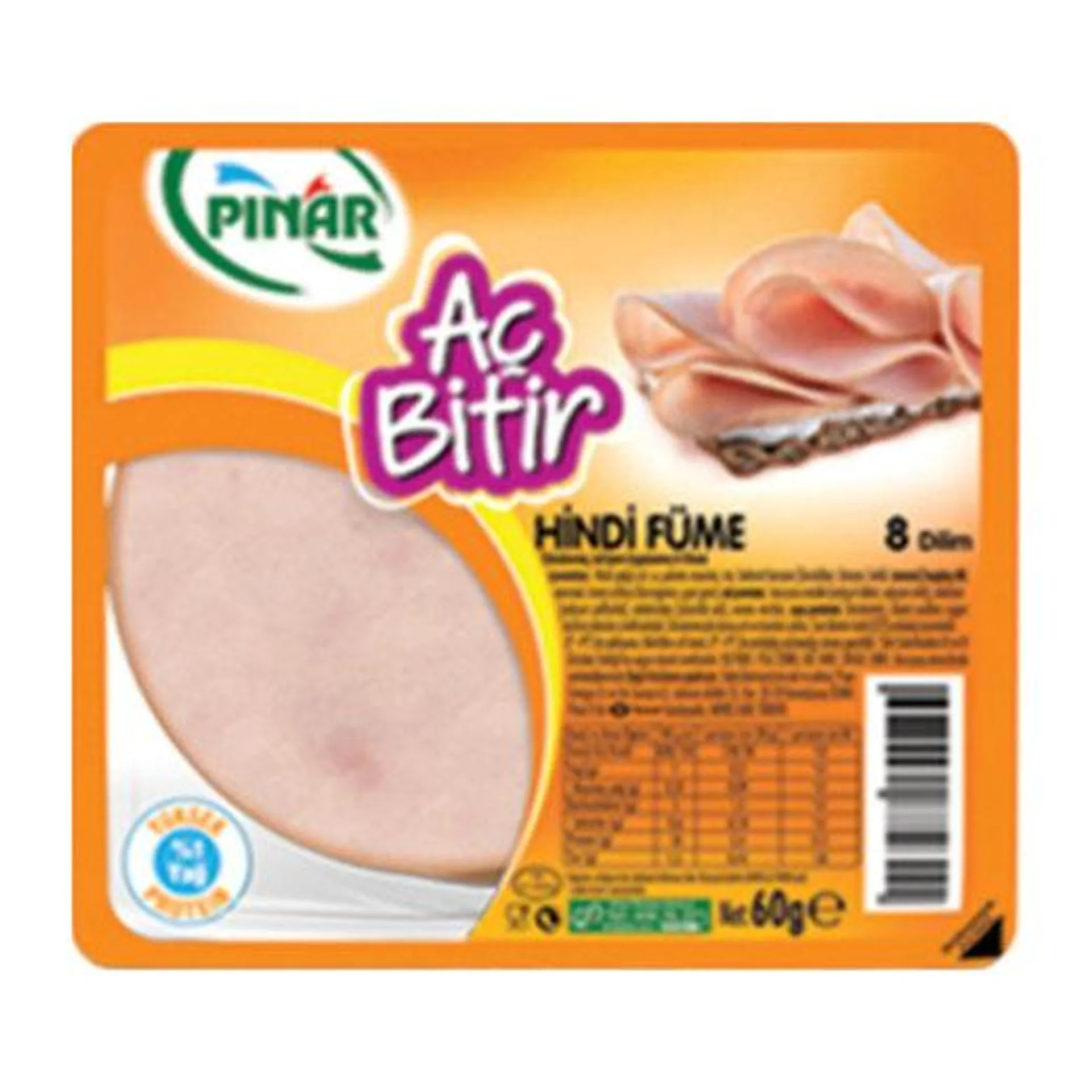 Pınar Hindi Füme Aç Bitir 60 gr