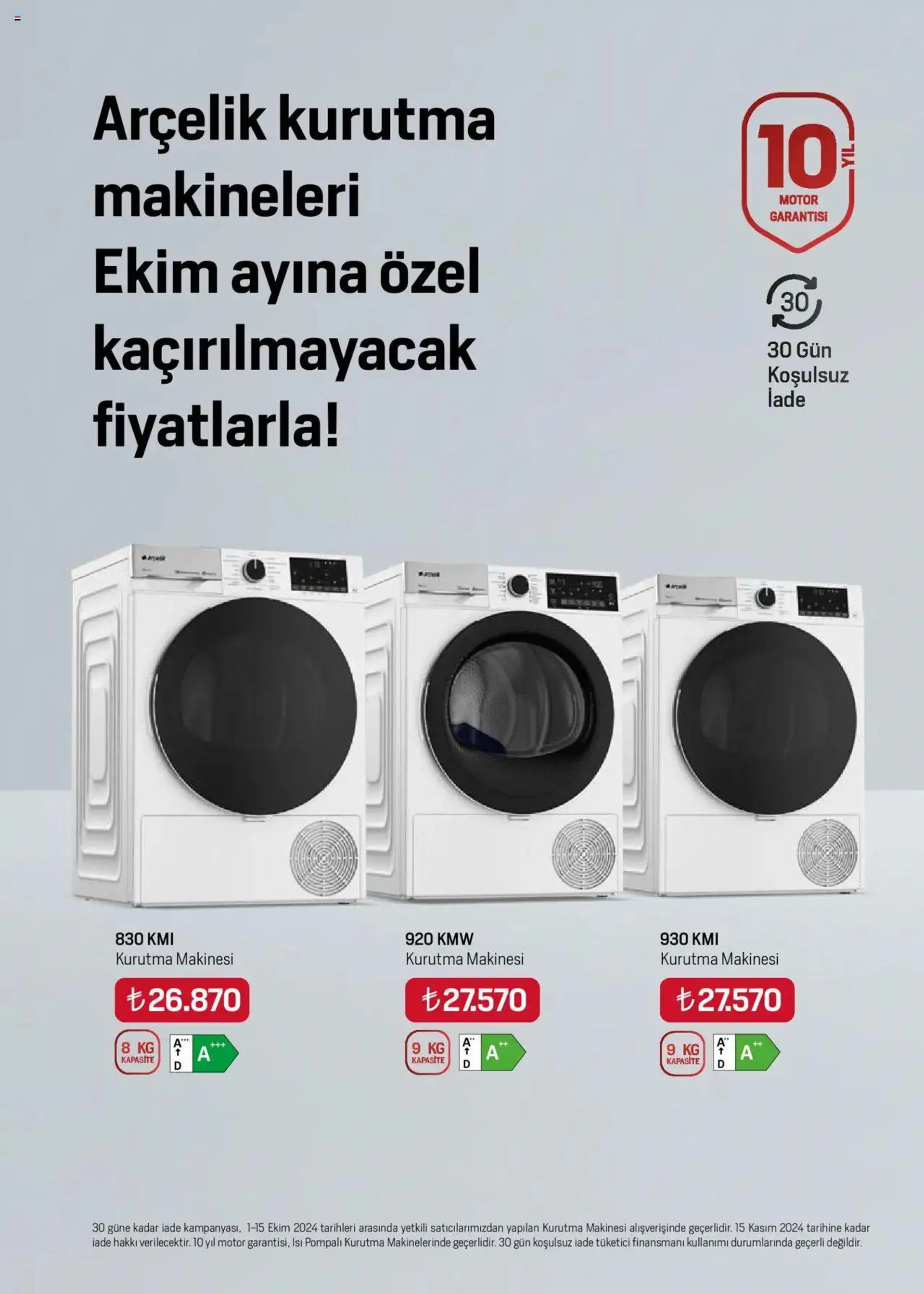 Katalog Arçelik Katalog 1 Ekim - 15 Ekim 2024 - aktüel Sayfa 27