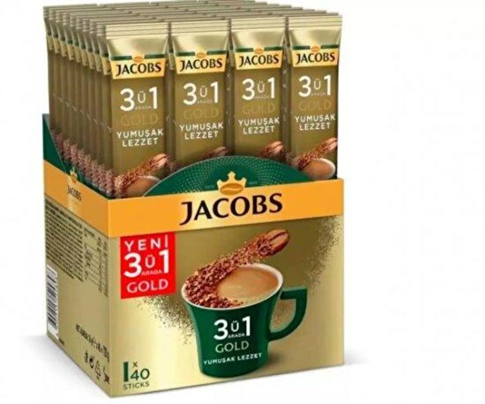 Jacobs 3ü1 Arada Kahve Yumuşak 40x18 g