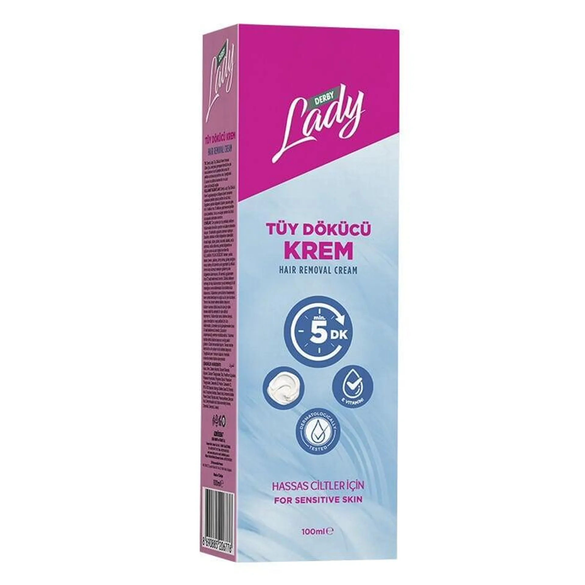 Derby Lady Tüy Dökücü Krem Hassas Ciltler 100 Ml