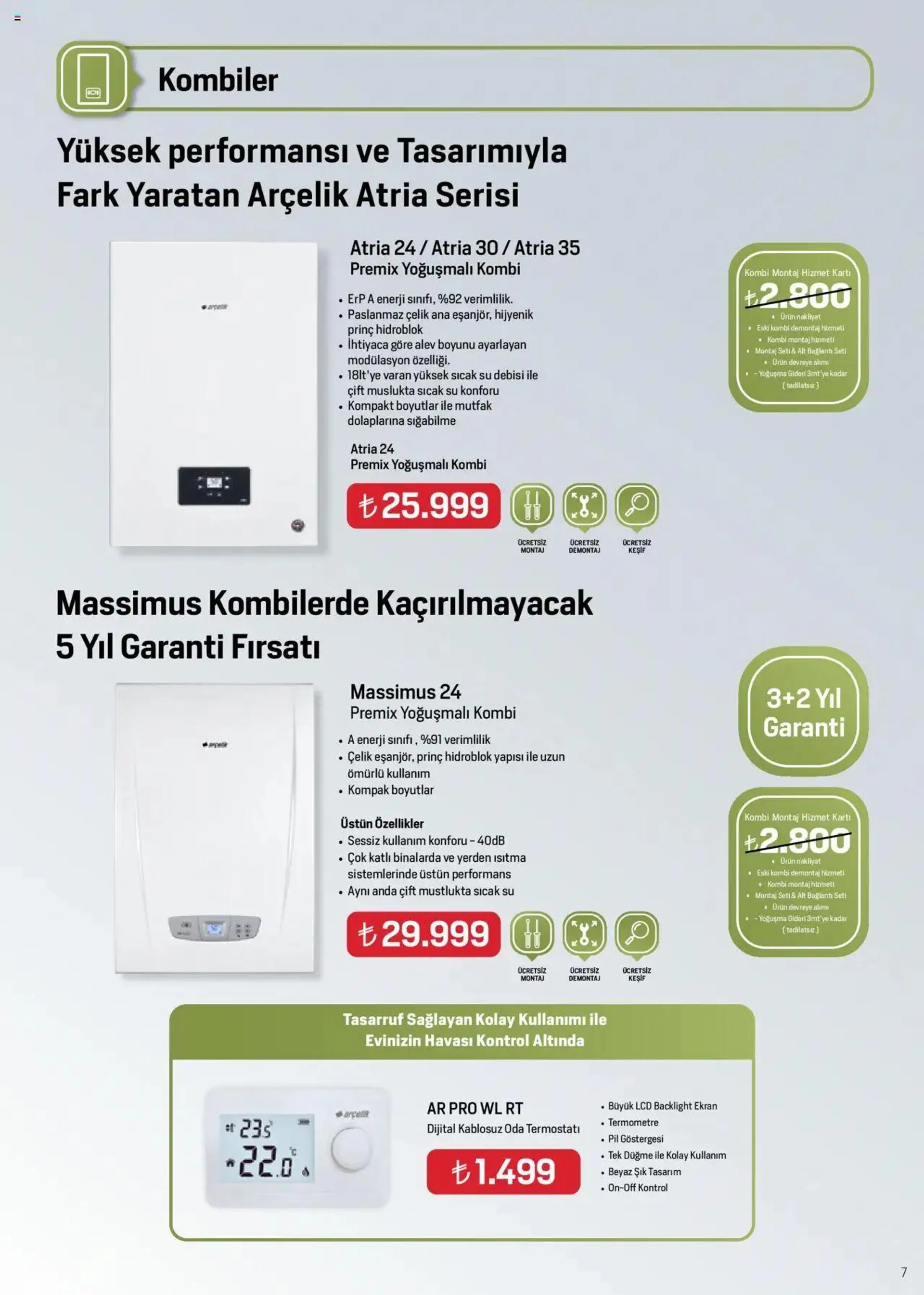 Katalog Arçelik İklimlendirme Kataloğu 1 Eylül - 15 Eylül 2024 - aktüel Sayfa 7