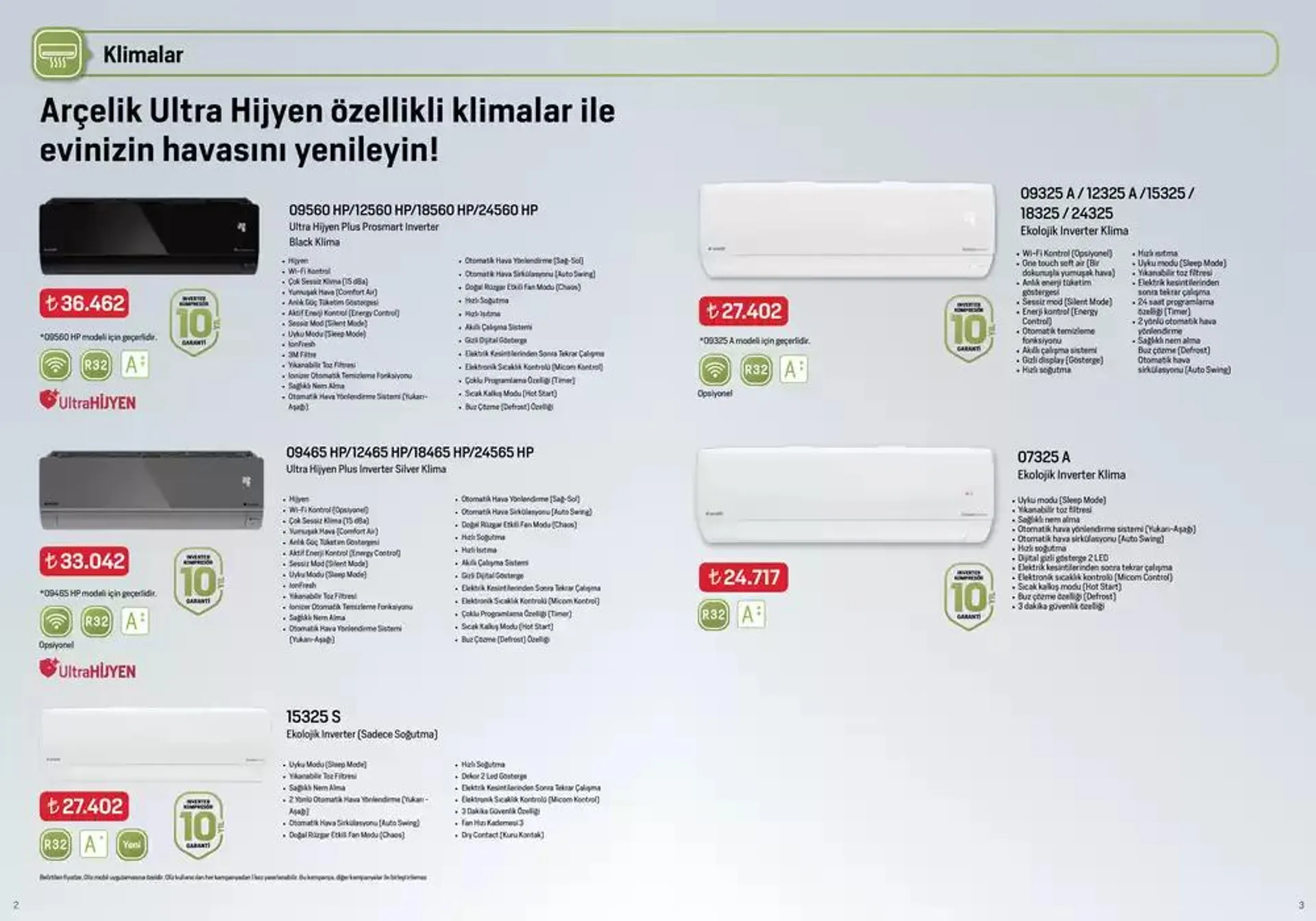 Katalog Arçelik İklimlendirme Kataloğu 18 Kasım - 30 Kasım 2024 - aktüel Sayfa 2