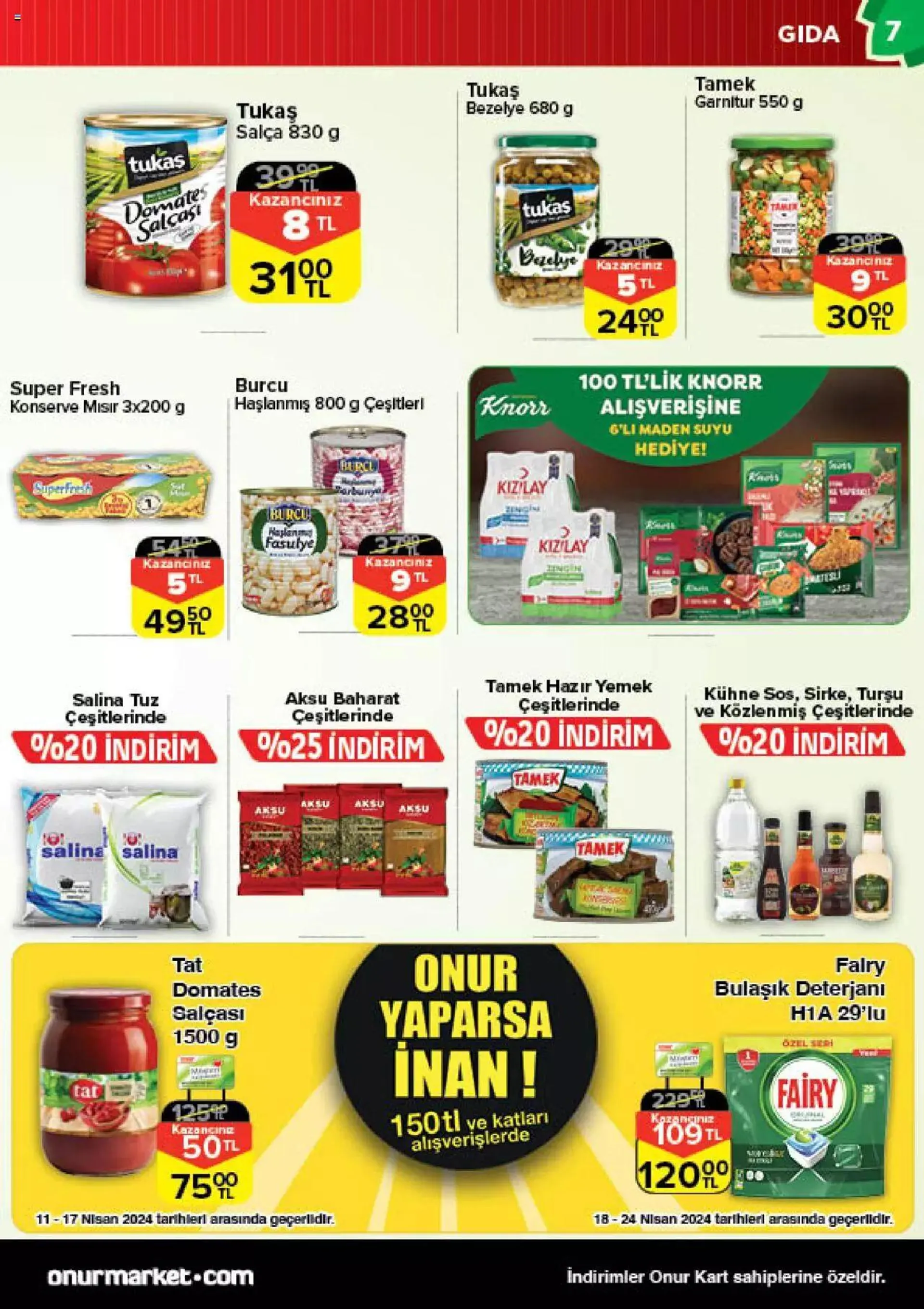 Katalog Onur Market Katalog Bursa 11 Nisan - 24 Nisan 2024 - aktüel Sayfa 7