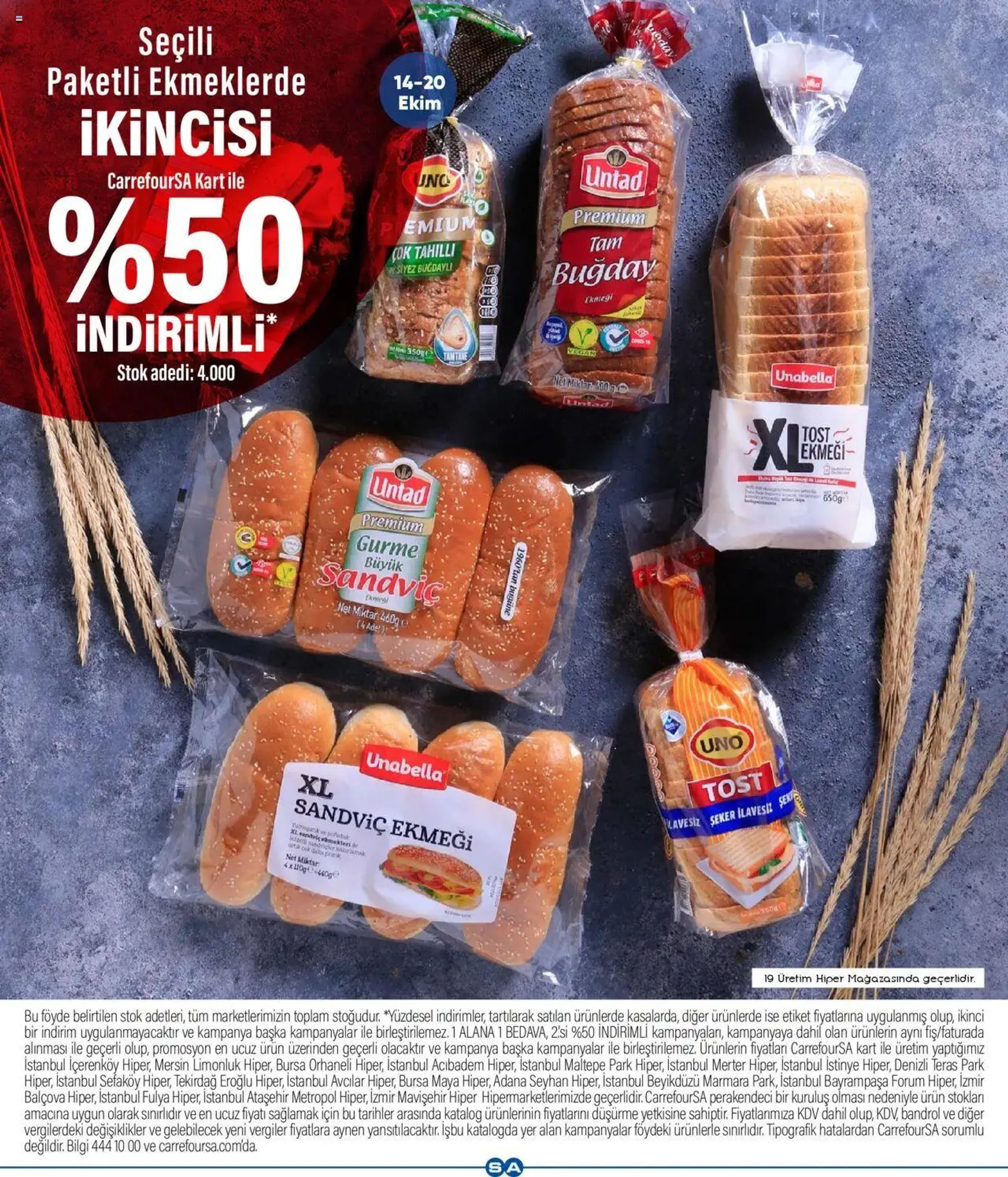 Katalog CarrefourSA Ekmek Kataloğu 10 Ekim - 20 Ekim 2024 - aktüel Sayfa 14