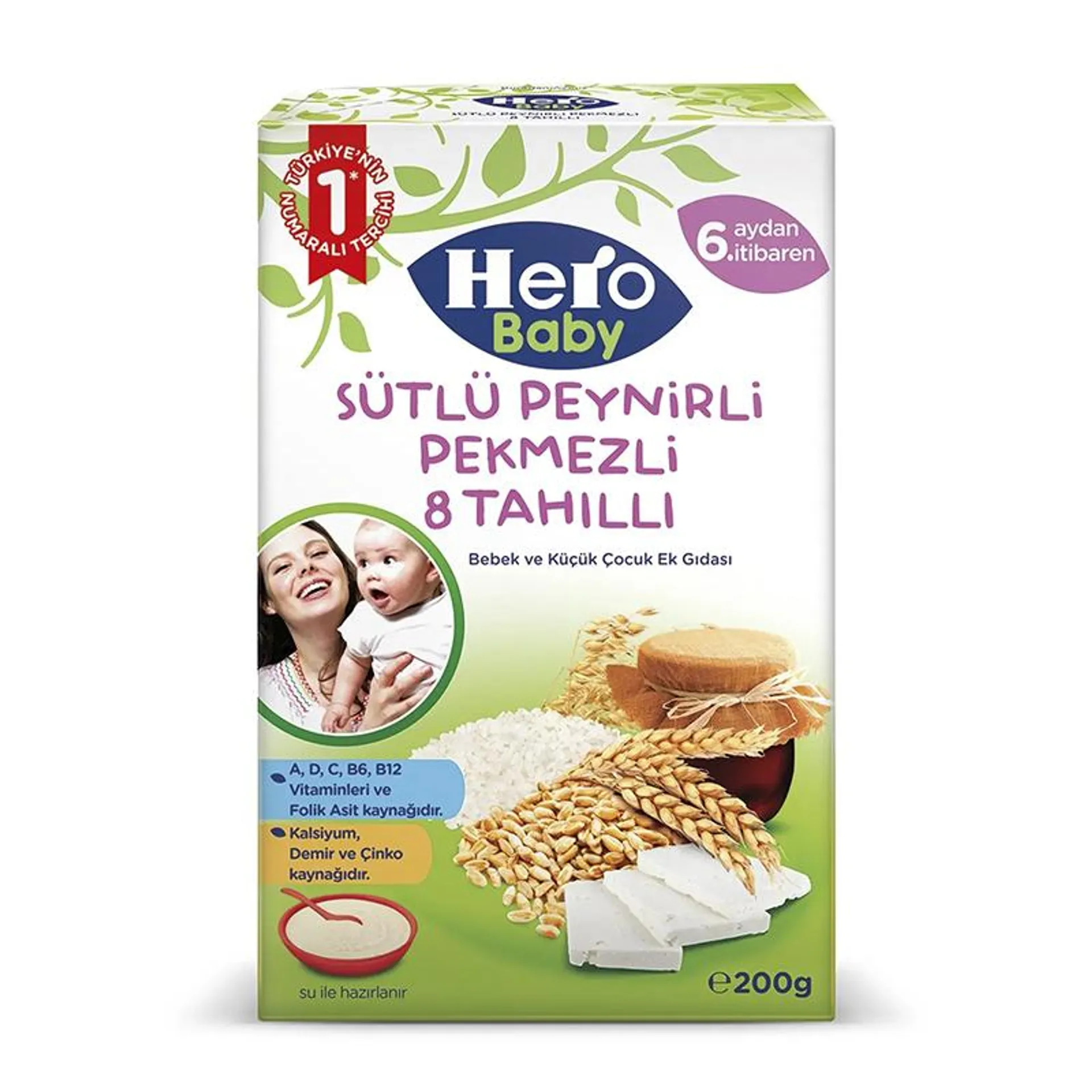 Hero Baby 200 Gr Kaşık Süt.Peyn.Pekmez 5991-06