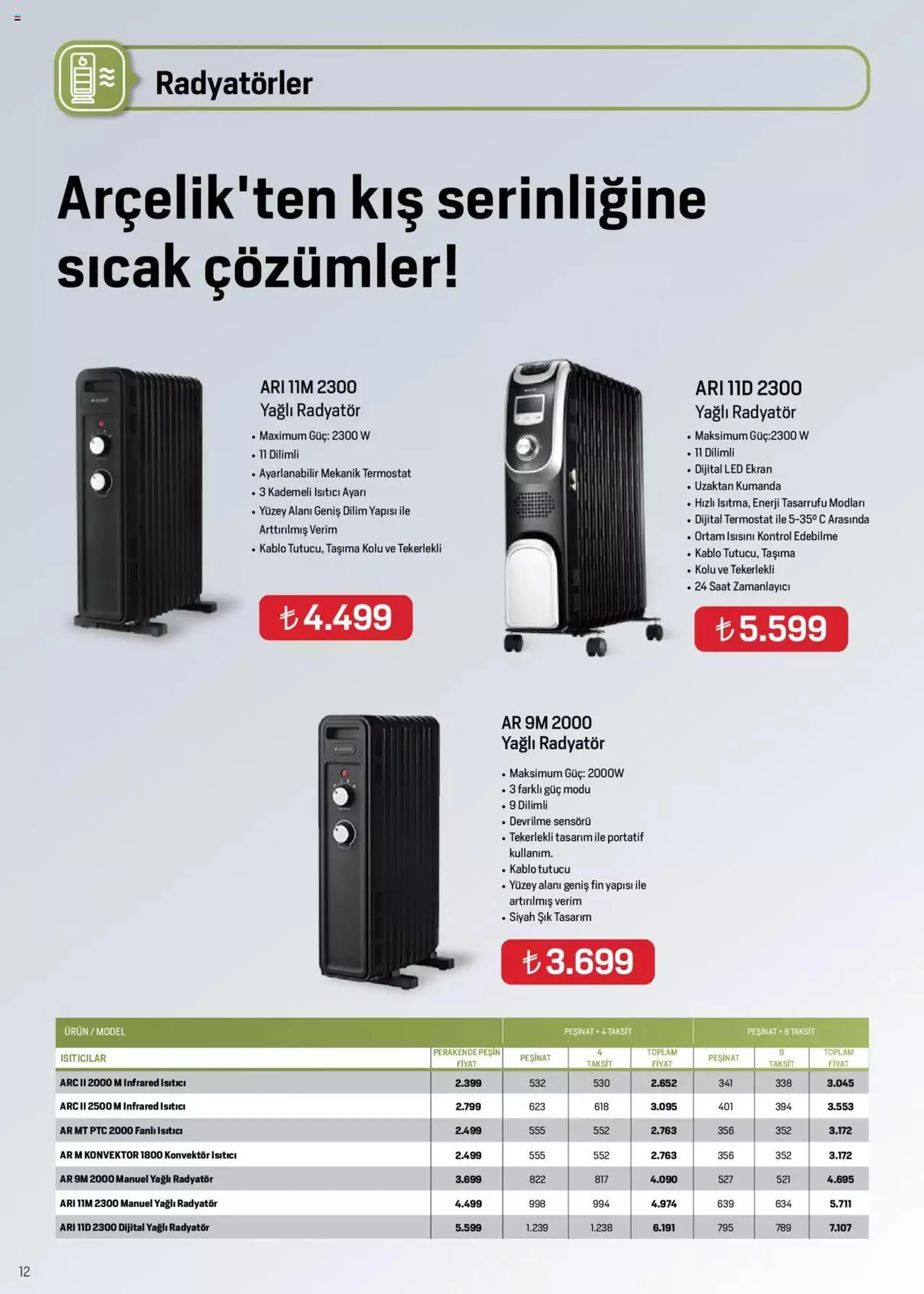 Katalog Arçelik İklimlendirme Kataloğu 16 Aralık - 31 Aralık 2023 - aktüel Sayfa 12