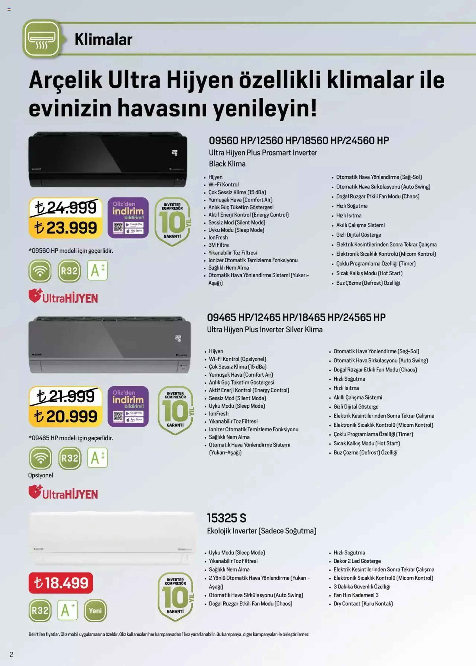 Katalog Arçelik İklimlendirme Kataloğu 16 Aralık - 31 Aralık 2023 - aktüel Sayfa 2