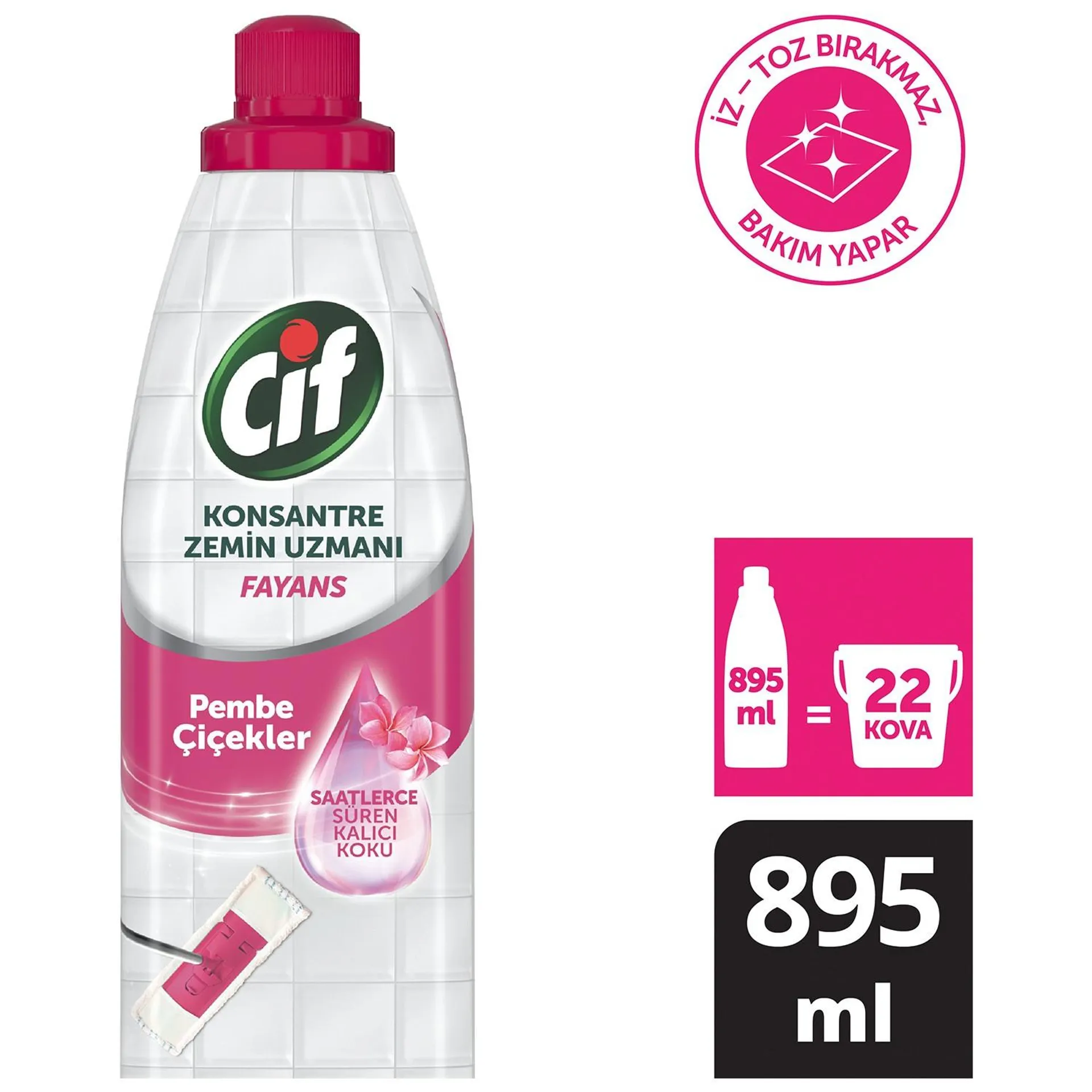 Cif Kons.Zemin Uzm.895 Ml Pembe Çiçek