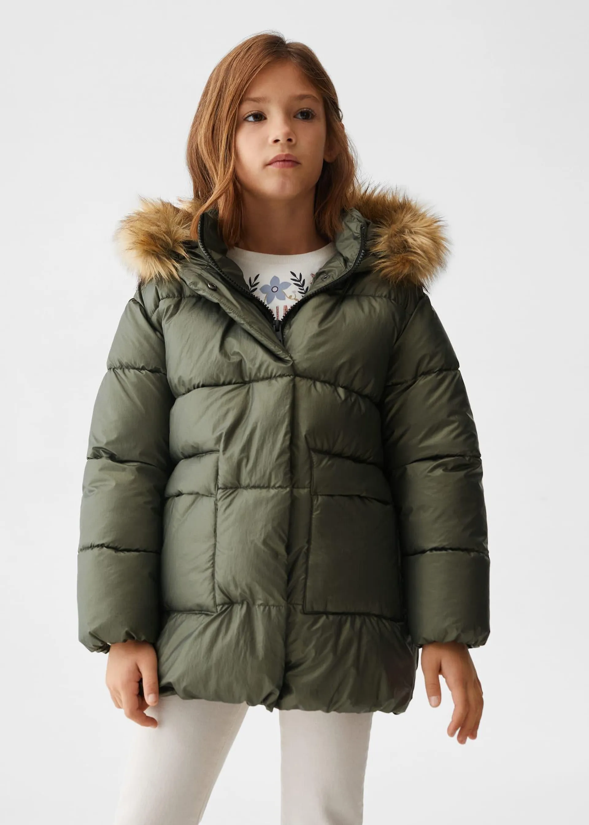 Kapüşonlu kapitone anorak